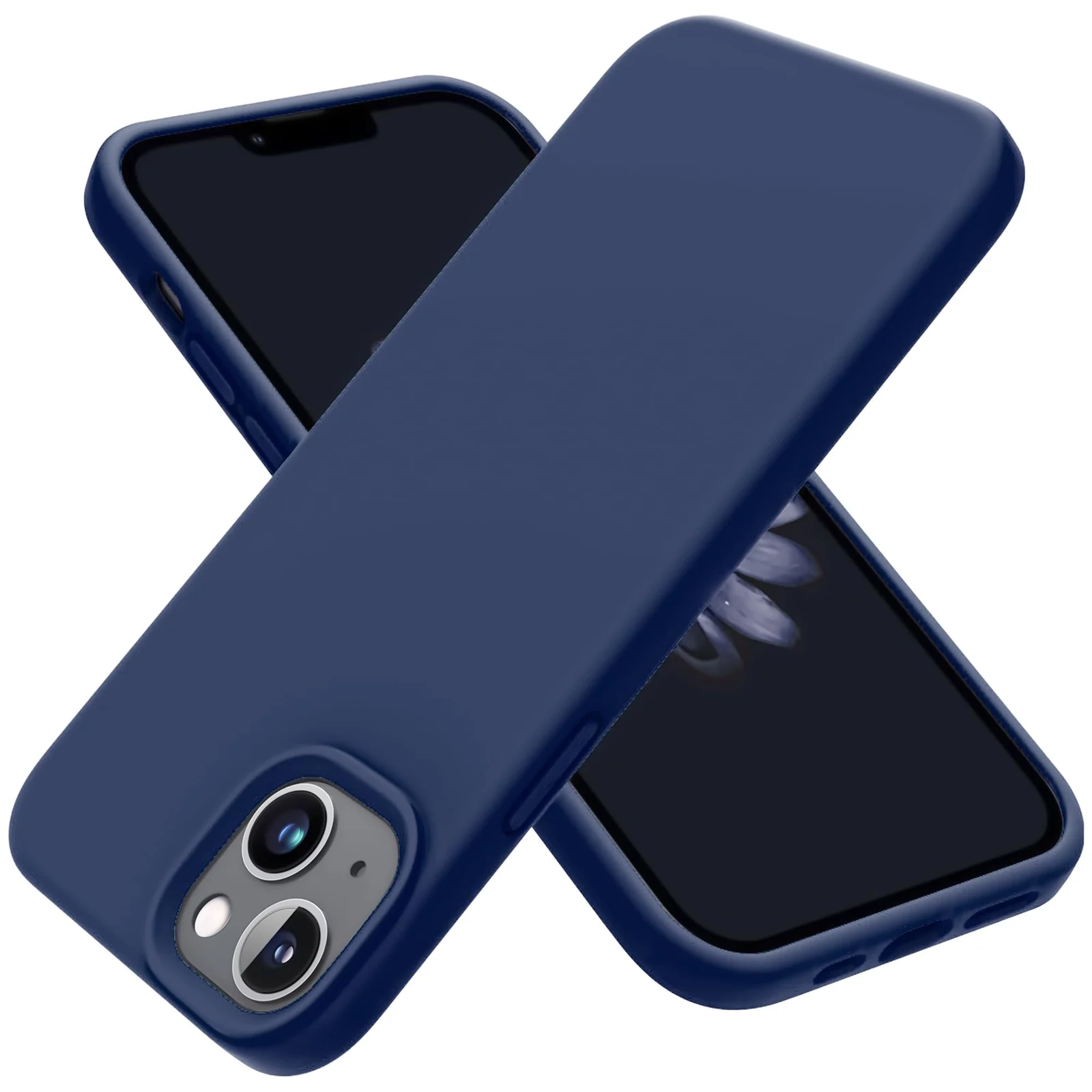 DL3 Mobilak Liquid Silicone Case for iPhone 15 Plus / iPhone 14 Plus, Supports wireless charging, Shock-absorbing protection, Scratch-resistant surface - Blue 2