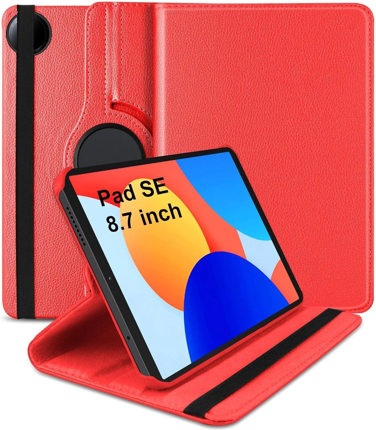 DL3 Mobilak Protective Cover for Xiaomi Redmi Pad SE 8.7'' inch 2024, 360° Rotatable Smart Stand, Leather Folio Flip Cover with Multi-Angle Viewing, Auto Wake Sleep