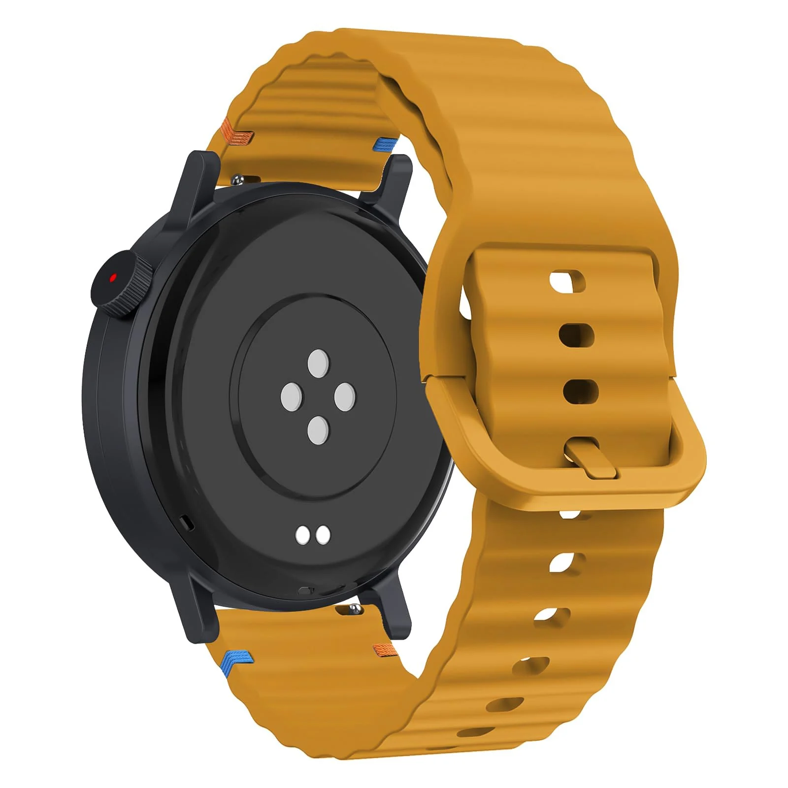 DL3 Mobilak 18m Strap for Huawei Watch GT 6 41mm/GT 5 Pro 42 mm/GT5 41mm/GT4 41 mm/Huawei Watch 5 42mm, 18 mm Silicone Sport Armband Replacement Bracelet for Venu 2S/3S/Vivomove 3S/4S - Yellow