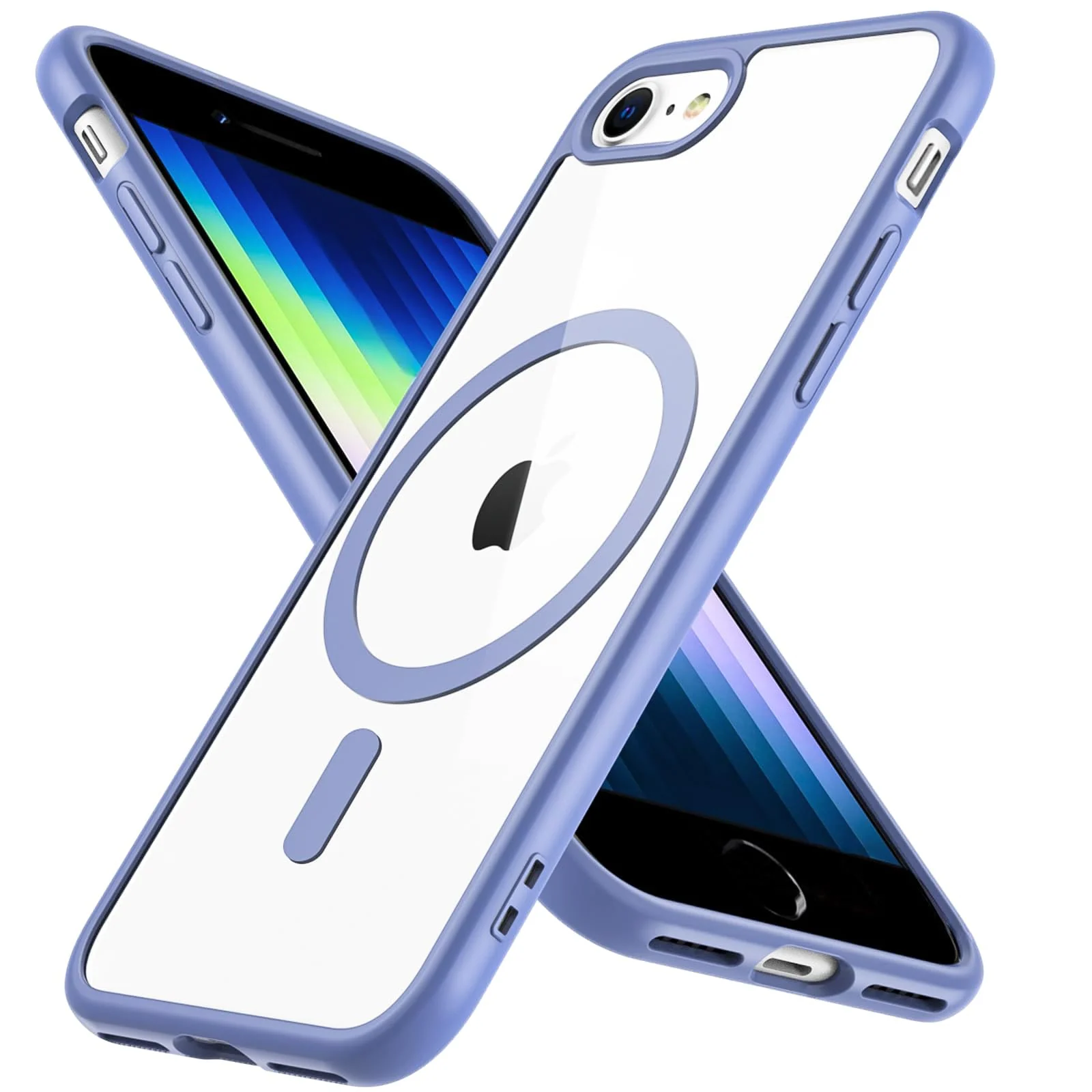 DL3 Mobilak Clear MagSafe-Compatible Magnetic Case for iPhone 7 Plus / iPhone 8 Plus with Camera Protection and Military-Grade Protection - Sierra Blue