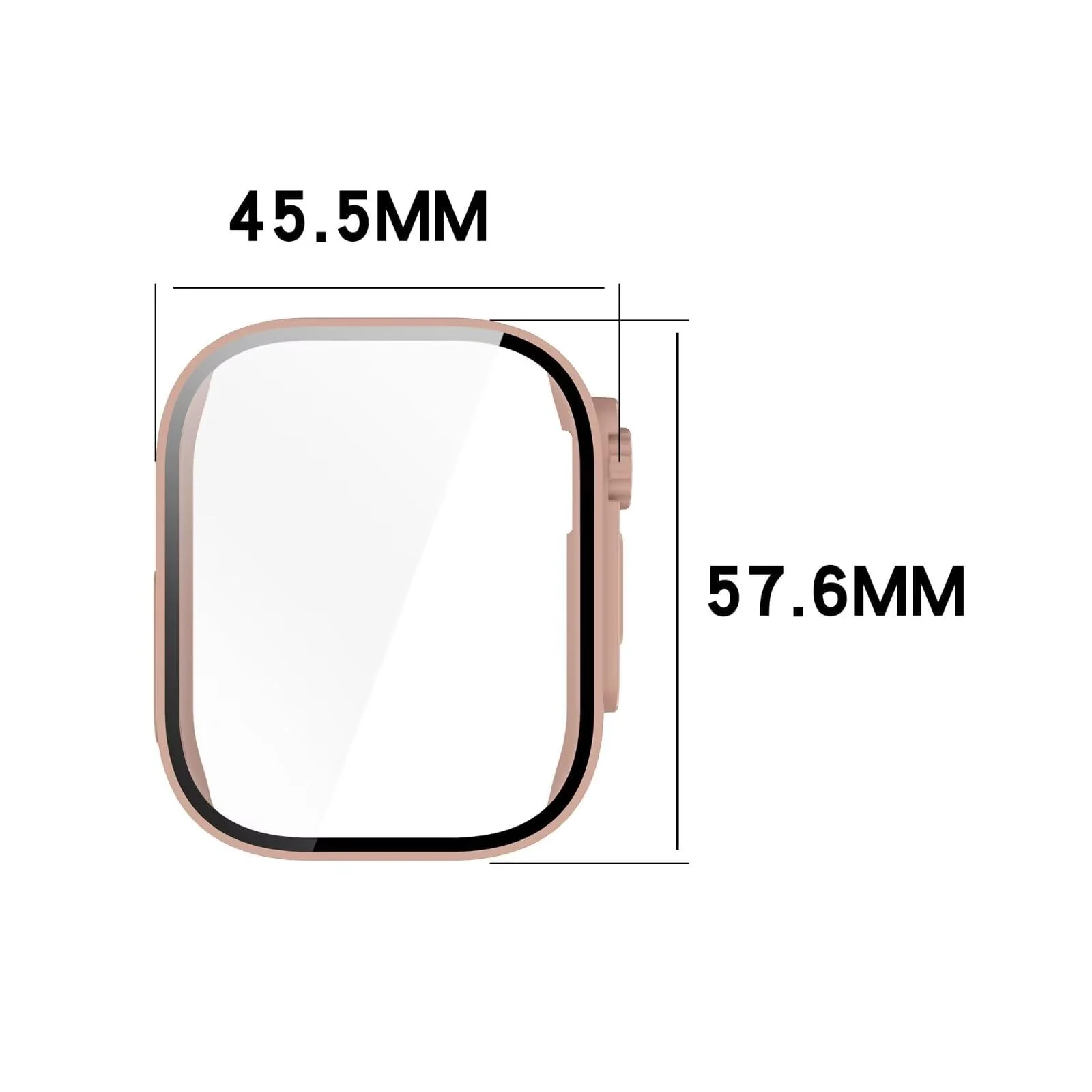 DL3 Mobilak for Xiaomi Redmi Watch 5 Lite Case Screen Protector, [Looks Like iWatch Ultra Case] Built-in Tempered Glass Screen Unique Design Case Cover for Redmi Watch 5 Lite - Pink