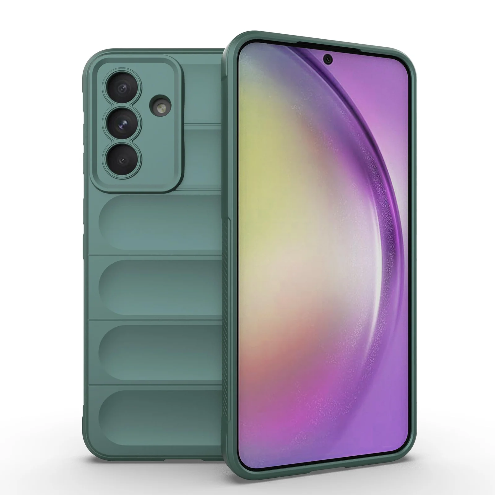 DL3 Mobilak Soft Silicone Protective Case for Samsung Galaxy A36 / Samsung Galaxy A56 with Camera Protection - Green