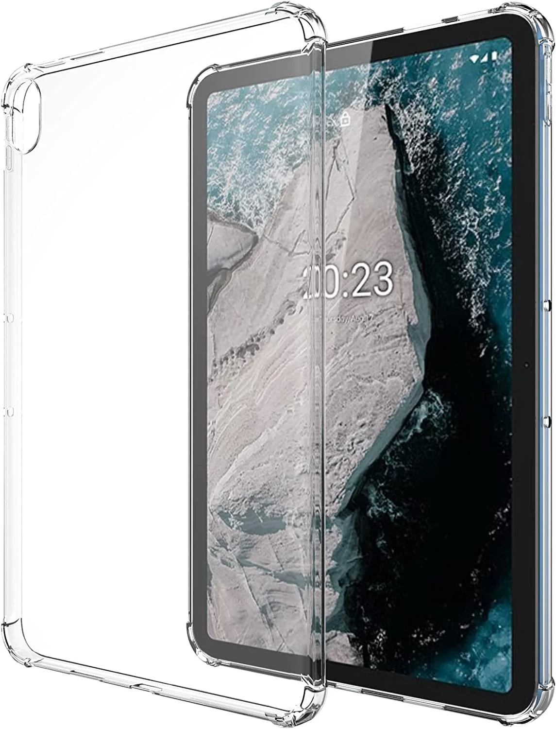 DL3 Mobilak Silicone Case for Nokia T20 10.4 Inch Silicone Protective Case Matte Back Shell Soft TPU Cover for Nokia T20 10.4 Inch Translucent - Clear