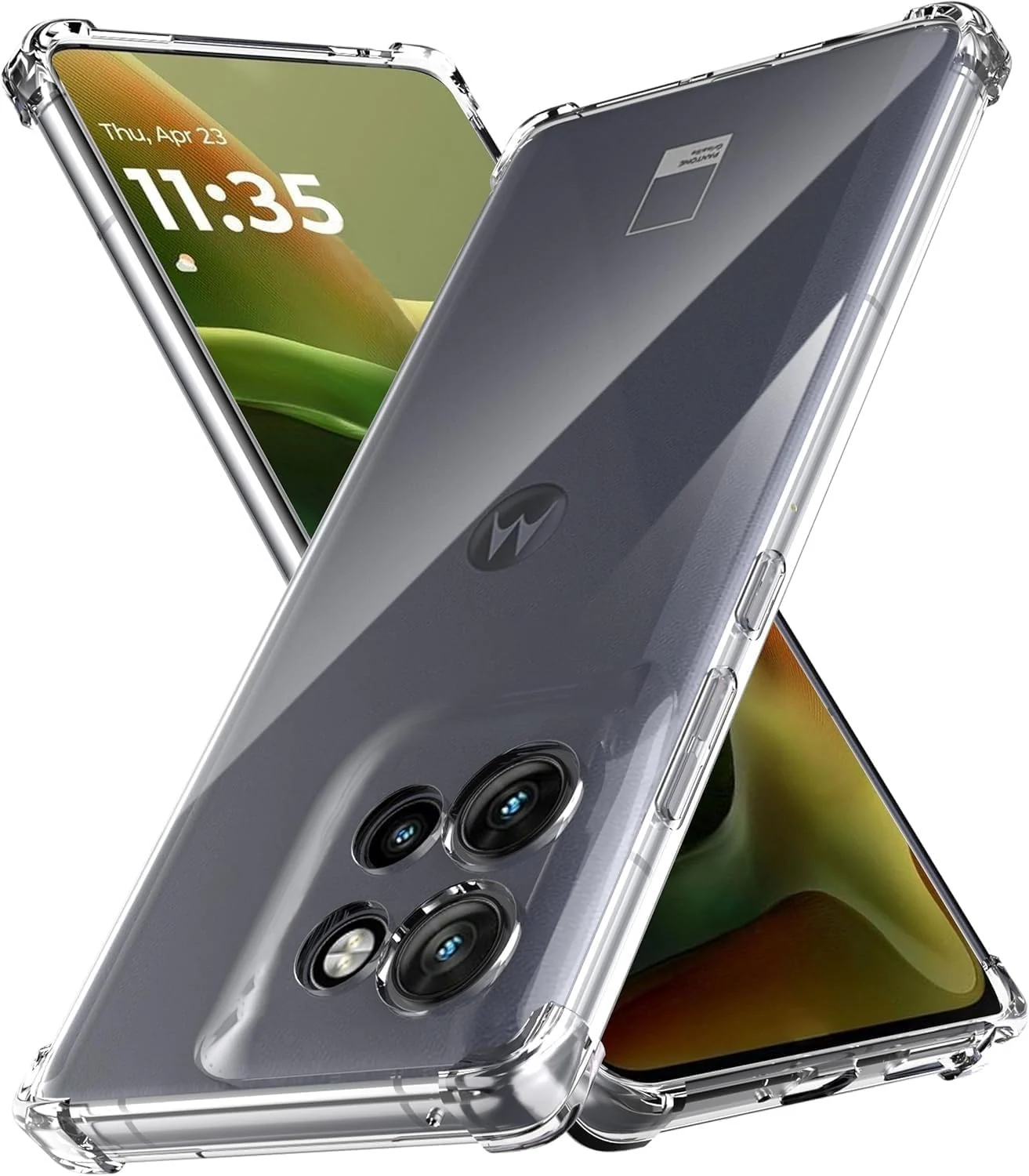 DL3 Mobilak Case Compatible with Motorola Moto G86, Cover Silicone TPU Gorilla Anti-shock Protector Camera Shockproof Corners - Clear