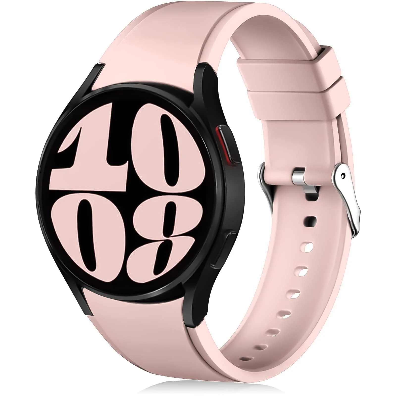 DL3 Mobilak No Gap Bands Compatible with Samsung Galaxy Watch 7 5 4 6 Band 44mm 40mm/Watch 5 Pro 45mm/Galaxy Watch 4 Classic 46mm 42mm Strap,20mm Quick Release Sport Replacement Bands for Women Men - Pink