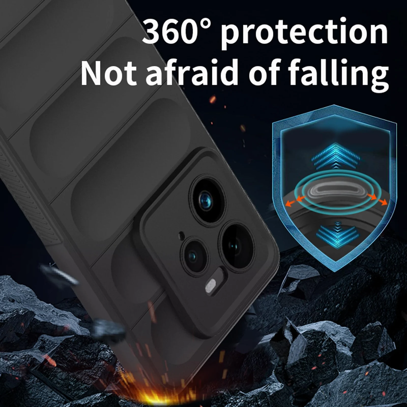 DL3 Mobilak Flexible Silicone and TPU Protective Case with Camera Protection for realme GT 7 Pro 5G - Black