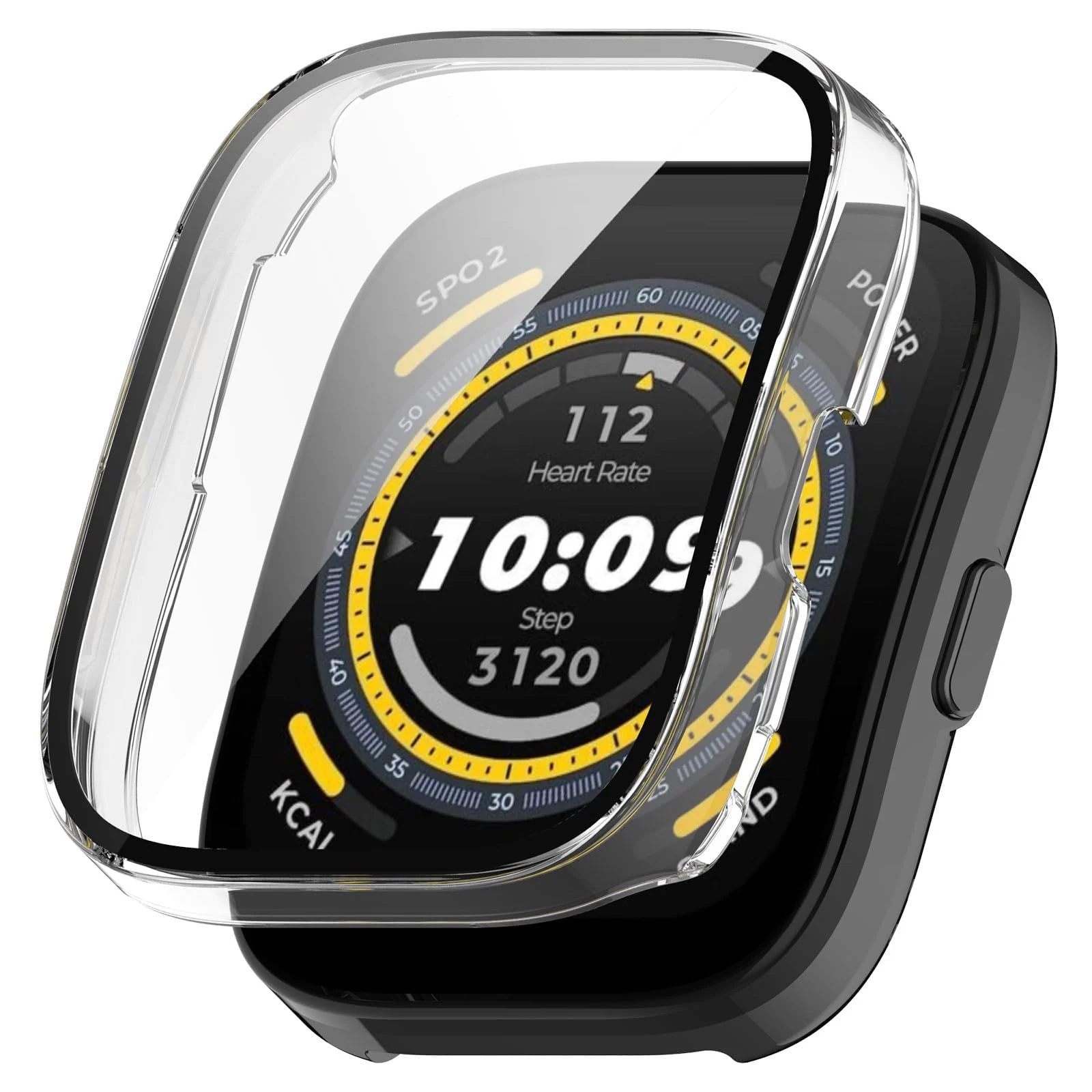 DL3 Mobilak Case with Screen Protector for Amazfit Bip 5, Bumper Full Coverage Hard PC Overall Protective Cover, Built-in Tempered Glass Film High Sensitivity For Amazfit Bip 5 (A2215)
