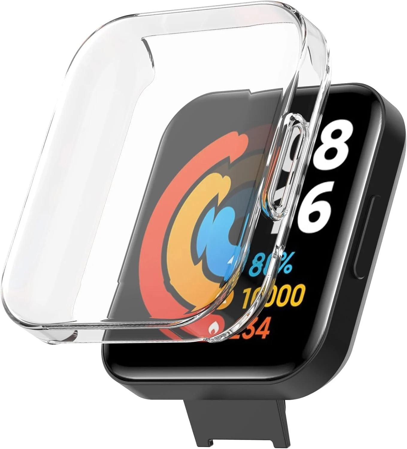 DL3 Mobilak Case Compatible with Xiaomi Mi Watch Lite Case All-Around Screen Protector Watch Soft TPU Shockproof Cover Slim Guard Thin Bumper Shell Protector