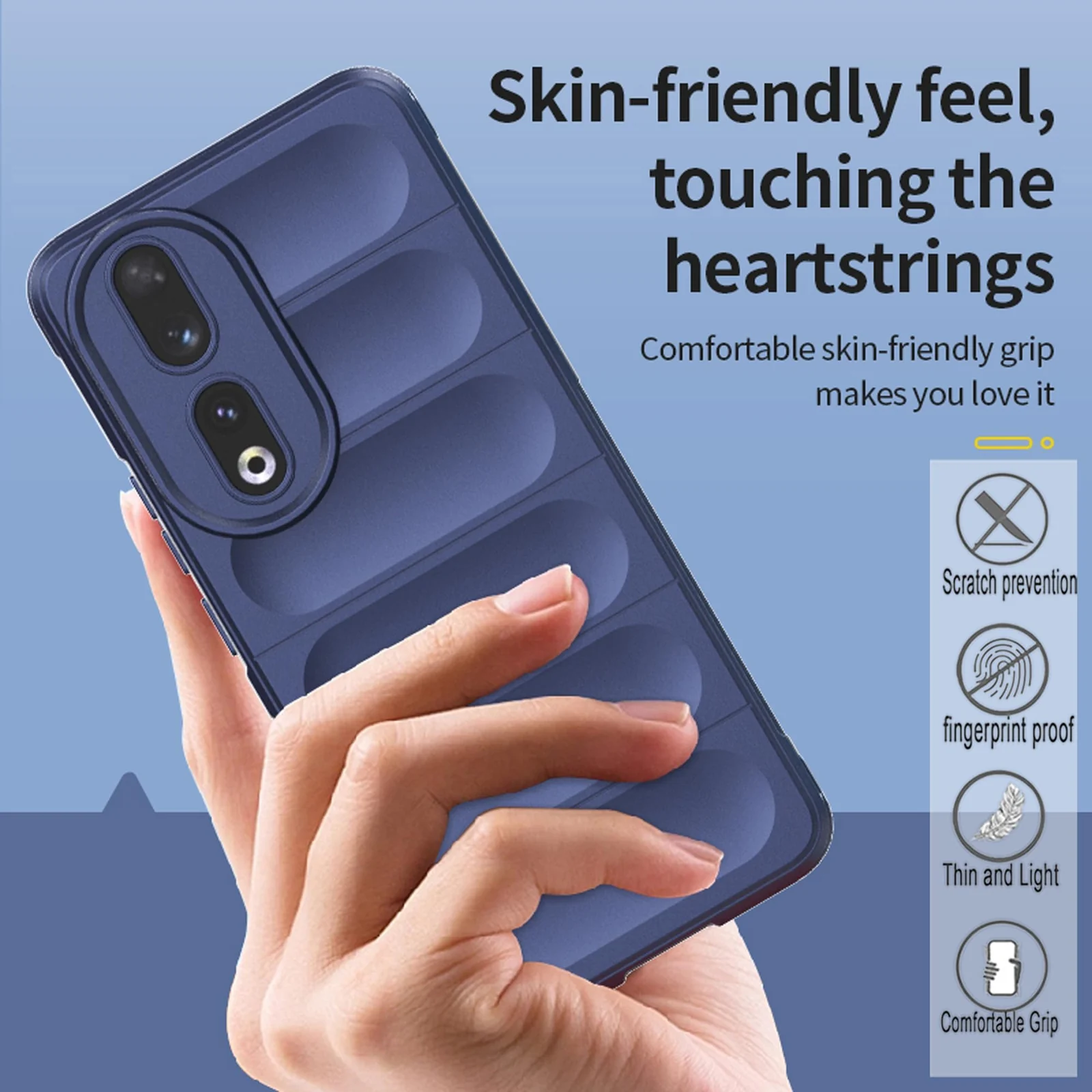 DL3 Mobilak Rugged Protective Case for Honor 90 5G, Camera protection, Shock-absorbing protection, Non-slip grip - White