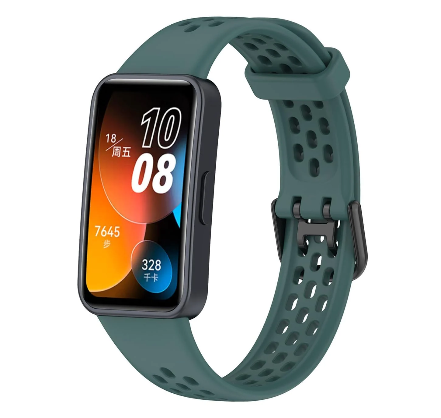 Dl3 Mobilak Strap for HUAWEI Band 8 Replacement Band, Silicone Belt, Soft, Waterproof, Sweatproof, Easy to Put on and Take Off, HUAWEI Band 8 Replacement Strap, Sport Band (Black)