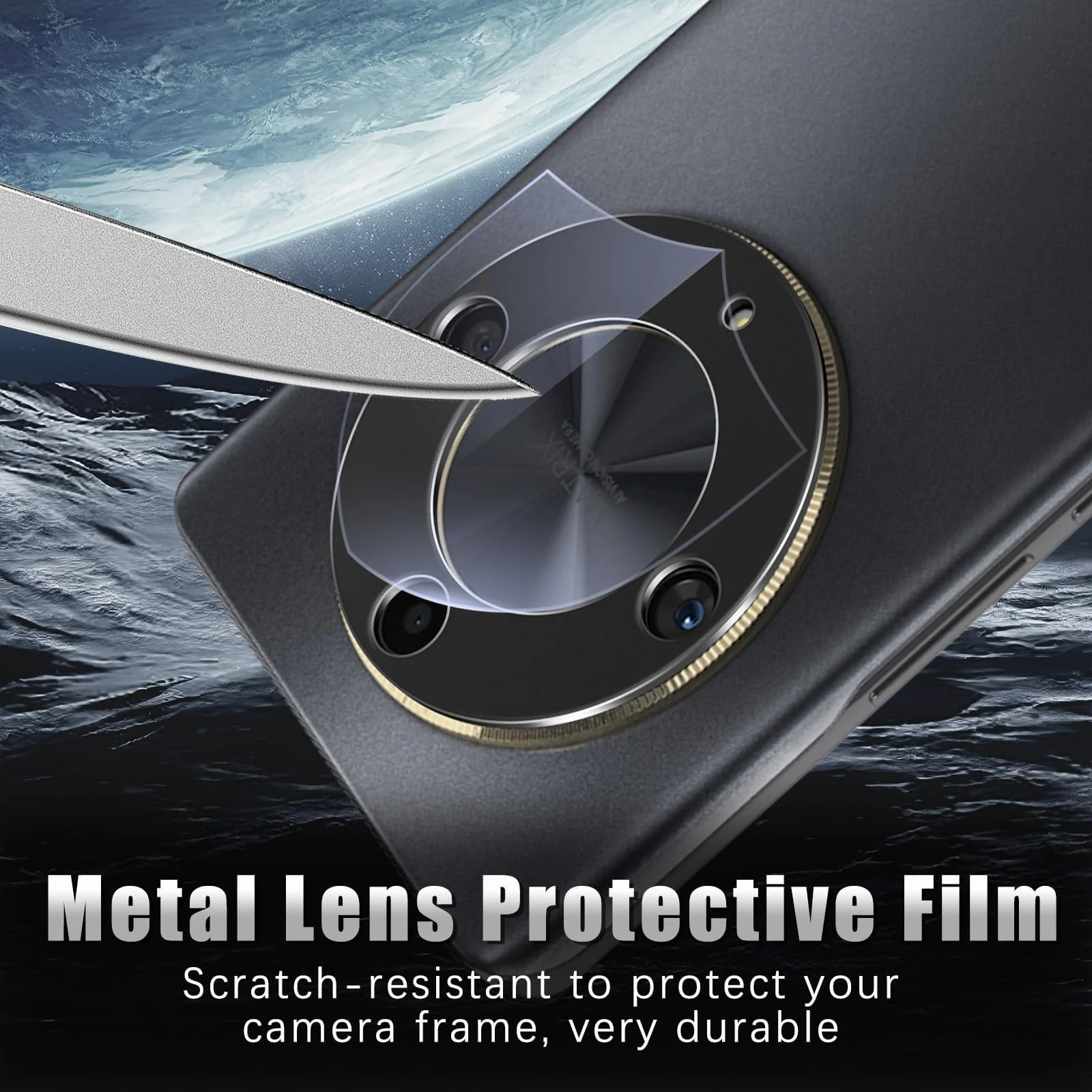 DL3 Mobilak Honor X9b | Honor Magic 6 Lite | X50 Camera Lens Protector Tempered Glass Screen Protector HD [Full Coverage][Anti-Scratch] Drop Protection Ultra Clear/Thin Lens Protector Case - Black