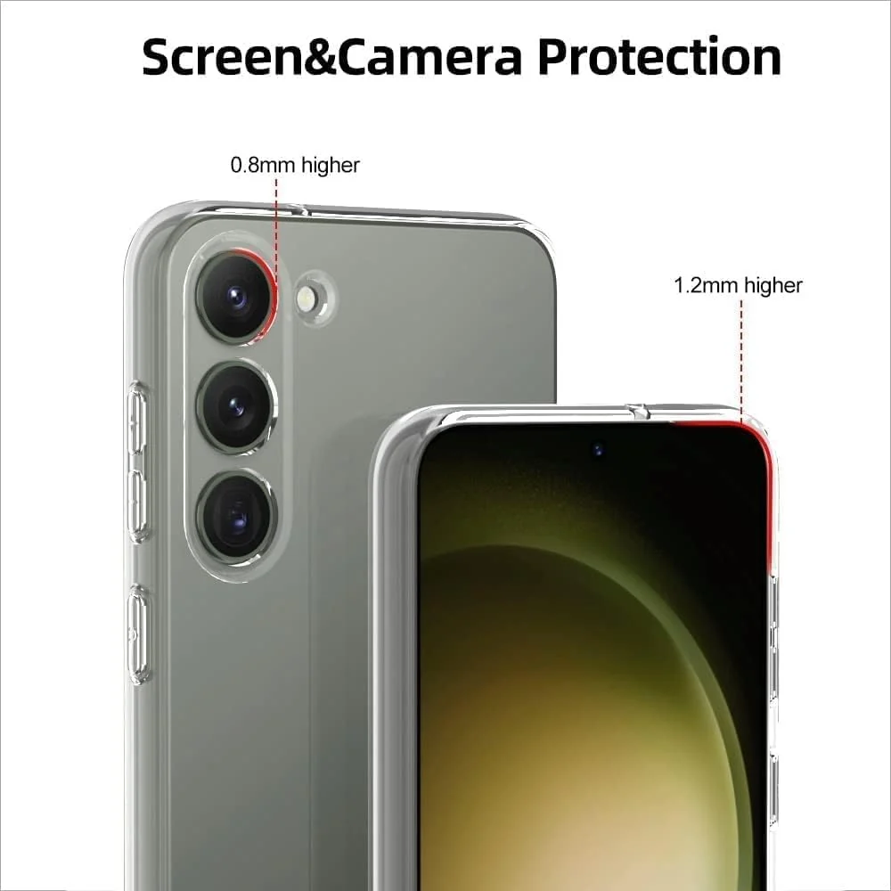 DL3 Mobilak Clear TPU Protective Case for Samsung Galaxy S24+ Plus 5G with Camera Protection and Shockproof Design - Clear