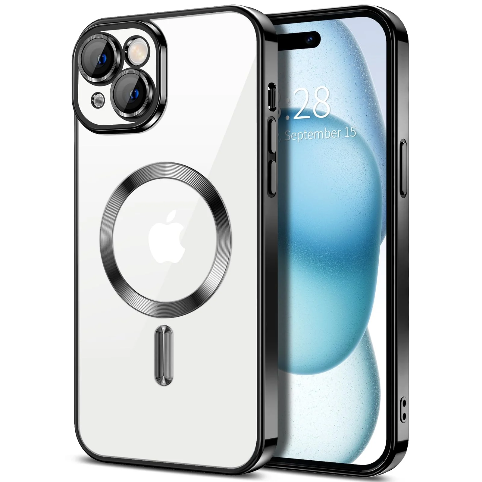 iPhone 15 Plus (6.7'') / Camera Lens — DL3 Mobilak Plated-Edge Protective Case for iPhone 15 Plus (6.7''), Compatible with MagSafe accessories, Supports wireless charging, Camera protection