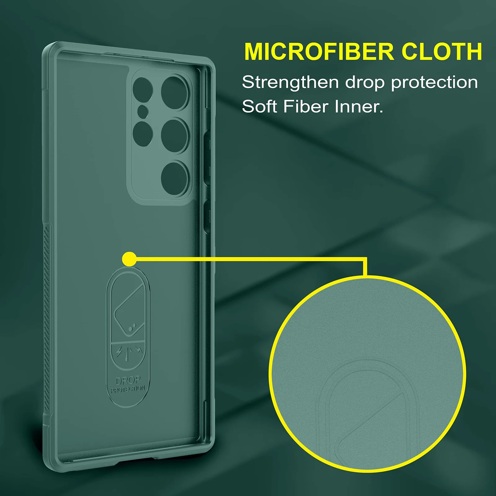 DL3 Mobilak Rugged Protective Case for Samsung Galaxy S23 Ultra, Camera protection, Shock-absorbing protection, Non-slip grip - Green