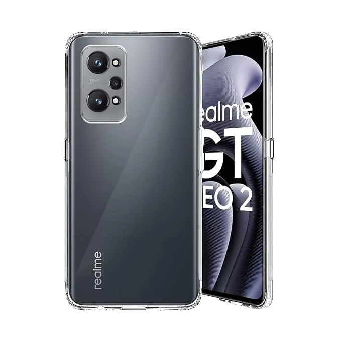 DL3 Mobilak Camera Protective Case Compatible with realme GT Neo 2 / realme GT2 Case, Mobile Phone Case realme GT Neo 2 / realme GT2 Thin Soft Silicone Anti-Yellow Protective Case - Clear