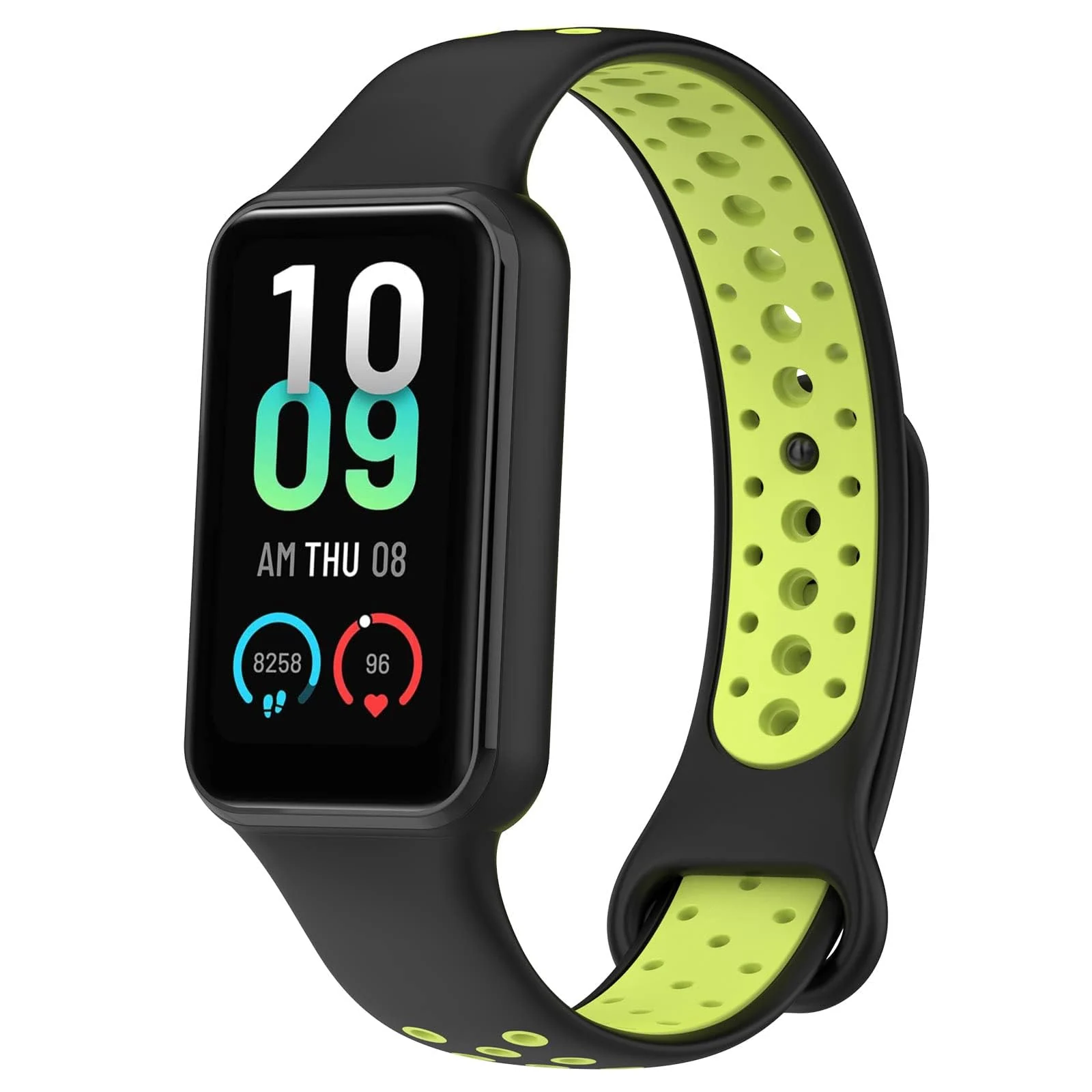 DL3 Mobilak Smart Watch Strap for Xiaomi Redmi Band 2, Sport Silicone Watch Band Wrist Strap, Replacement Bracelet Wristband Wrist Strap for Xiaomi Redmi Smart Band2 Accessories - Black Lime