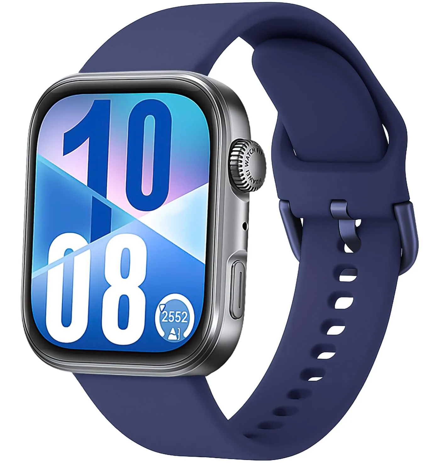 DL3 Mobilak Silicone Bracelet for Huawei Watch Fit 3/Watch Fit 4 Pro/Fit 4 Strap, Soft Silicone Sport Replacement Strap for Women/Men, Adjustable Waterproof Sports Band - Midnight Blue