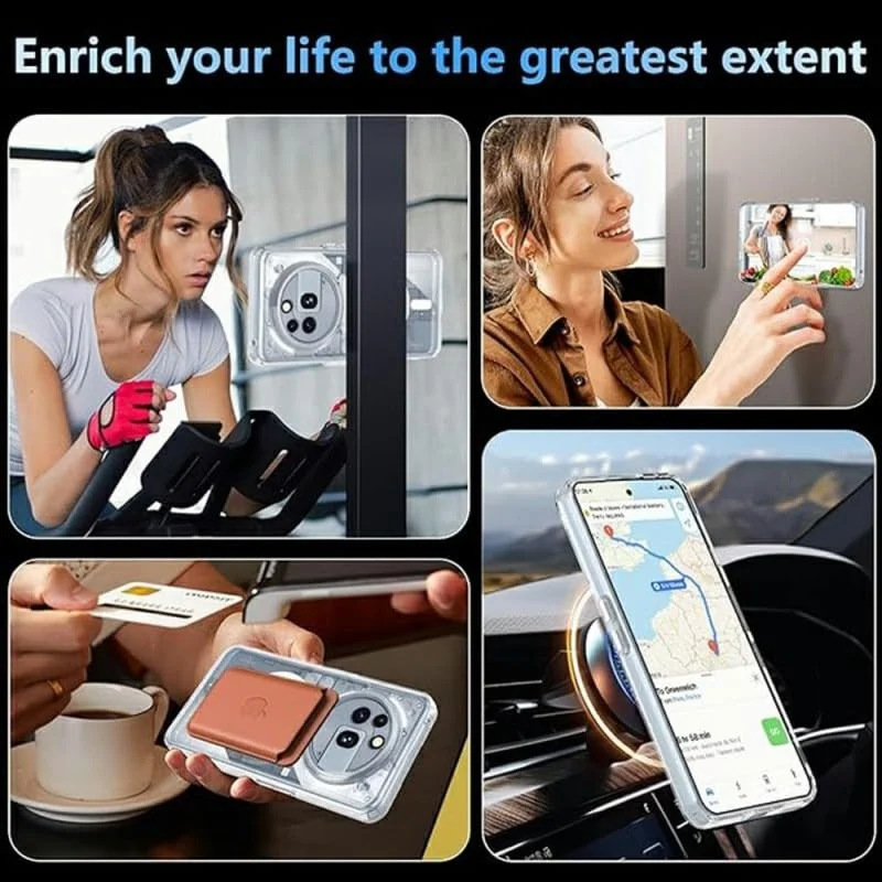 DL3 Mobilak for Nothing Phone 3A Pro Case [Compatible with MagSafe] [Strong Magnet] [Non-Yellowing] Magnetic Slim Thin Bumper Phone Cover, Lightweight, and Durable - Clear