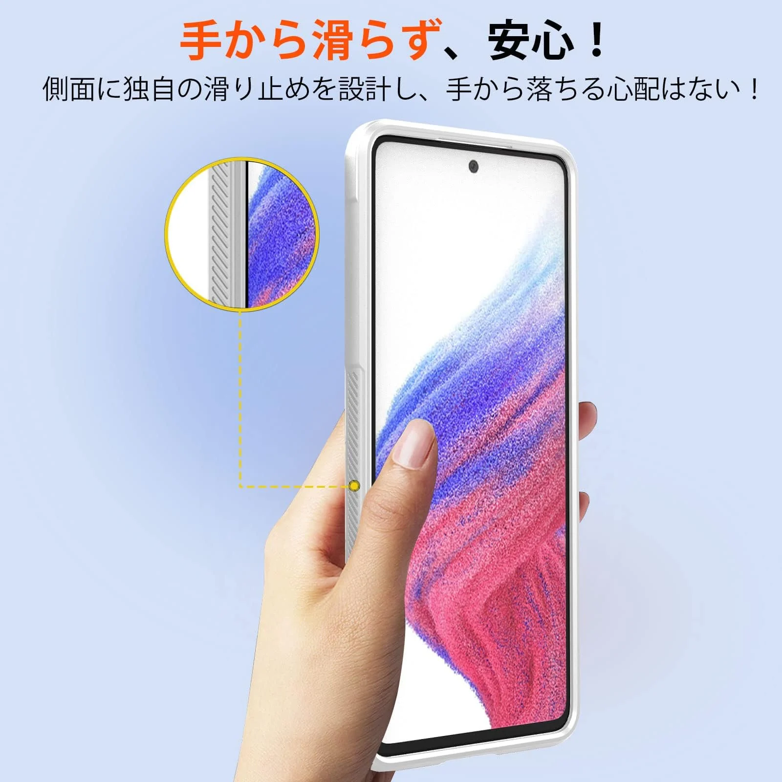 DL3 Mobilak Flexible Silicone and TPU Protective Case with Camera Protection for Samsung Galaxy A33 5G - White