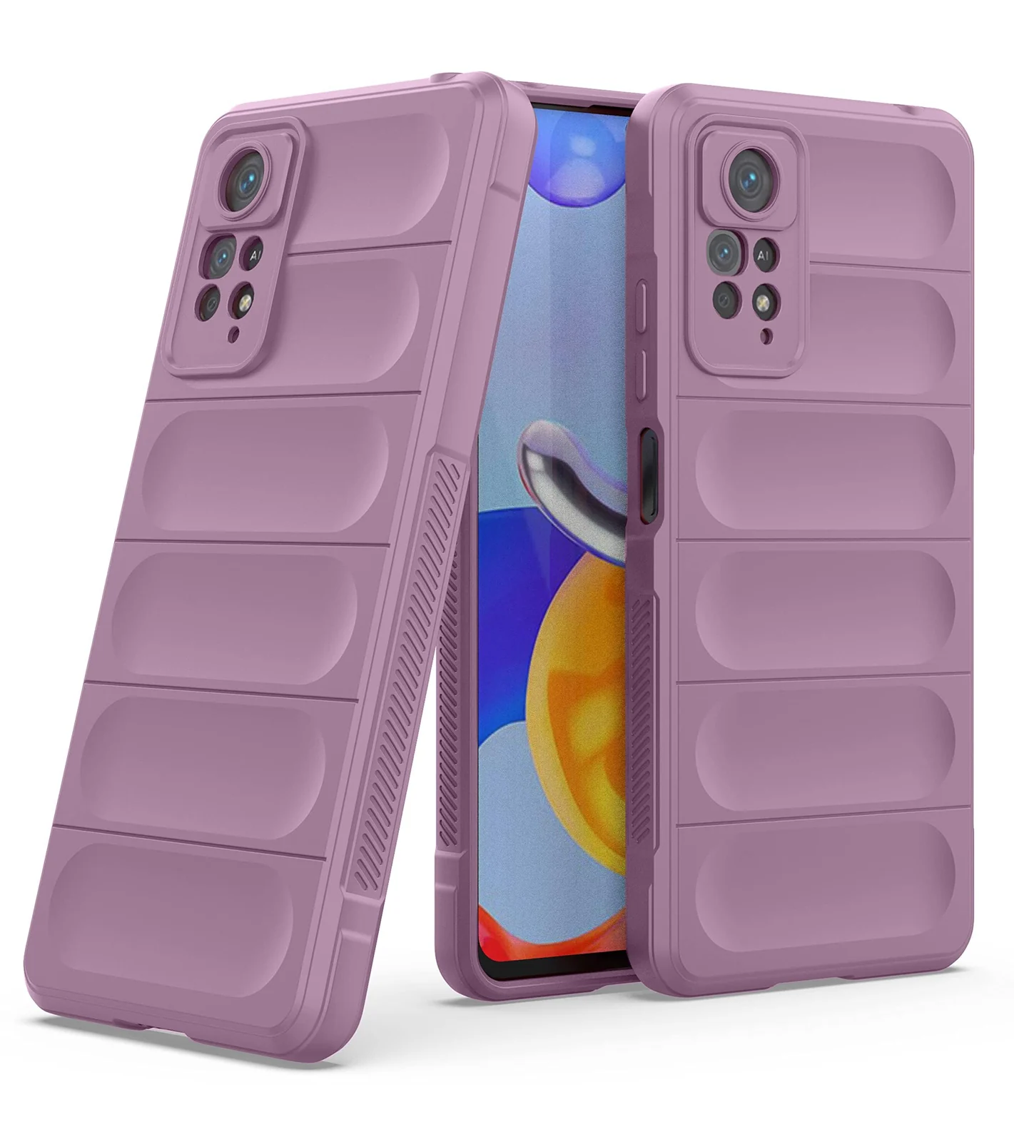 DL3 Mobilak Flexible Silicone and TPU Protective Case with Camera Protection for Xiaomi Redmi Note 12 Pro 4G / Redmi Note 11 Pro 4G&5G - Purple