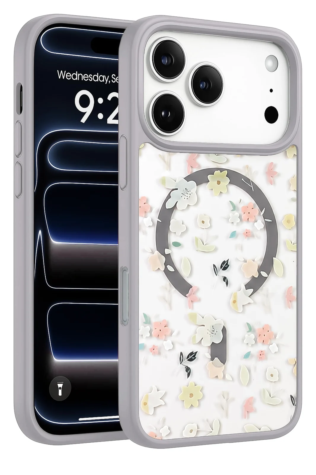 iPhone 18 Pro / 17 Pro 6.3-Inch — DL3 MOBILAK Clear Magnetic Phone Case Compatible with MagSafe for Apple iPhone 18 Pro and 17 Pro