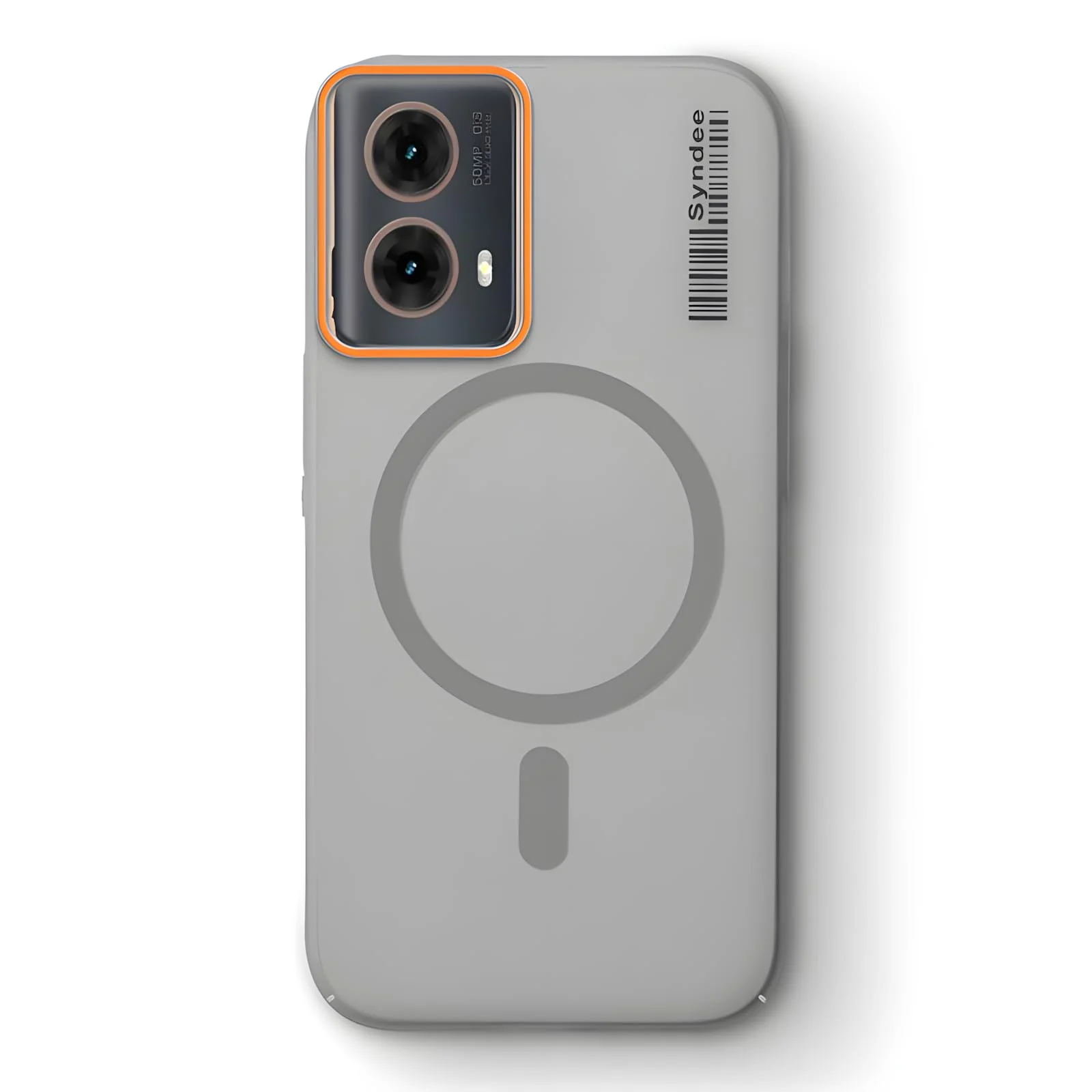 DL3 Mobilak Case Back Cover for Motorola Moto G85 5G, Sleek Frosted Translucent Back Only Compatible with Wireless Magnetic Accessories | Anti-Scratch Shockproof Phone Case - Gray