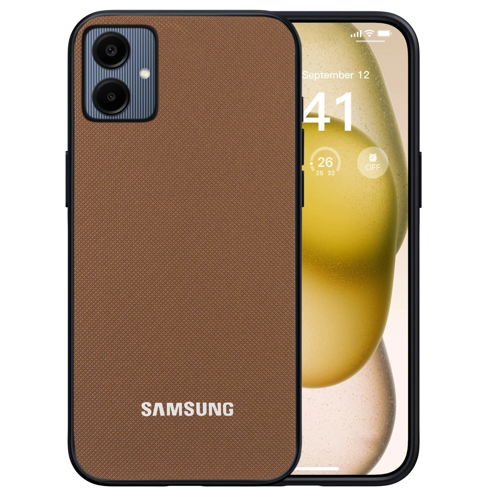 Dl3 Mobilak Compatible with Samsung Galaxy A06 Case Dual Layer Heavy Duty Cell Phone Protective Cover Shockproof Rugged with Non-Slip Textured - Black