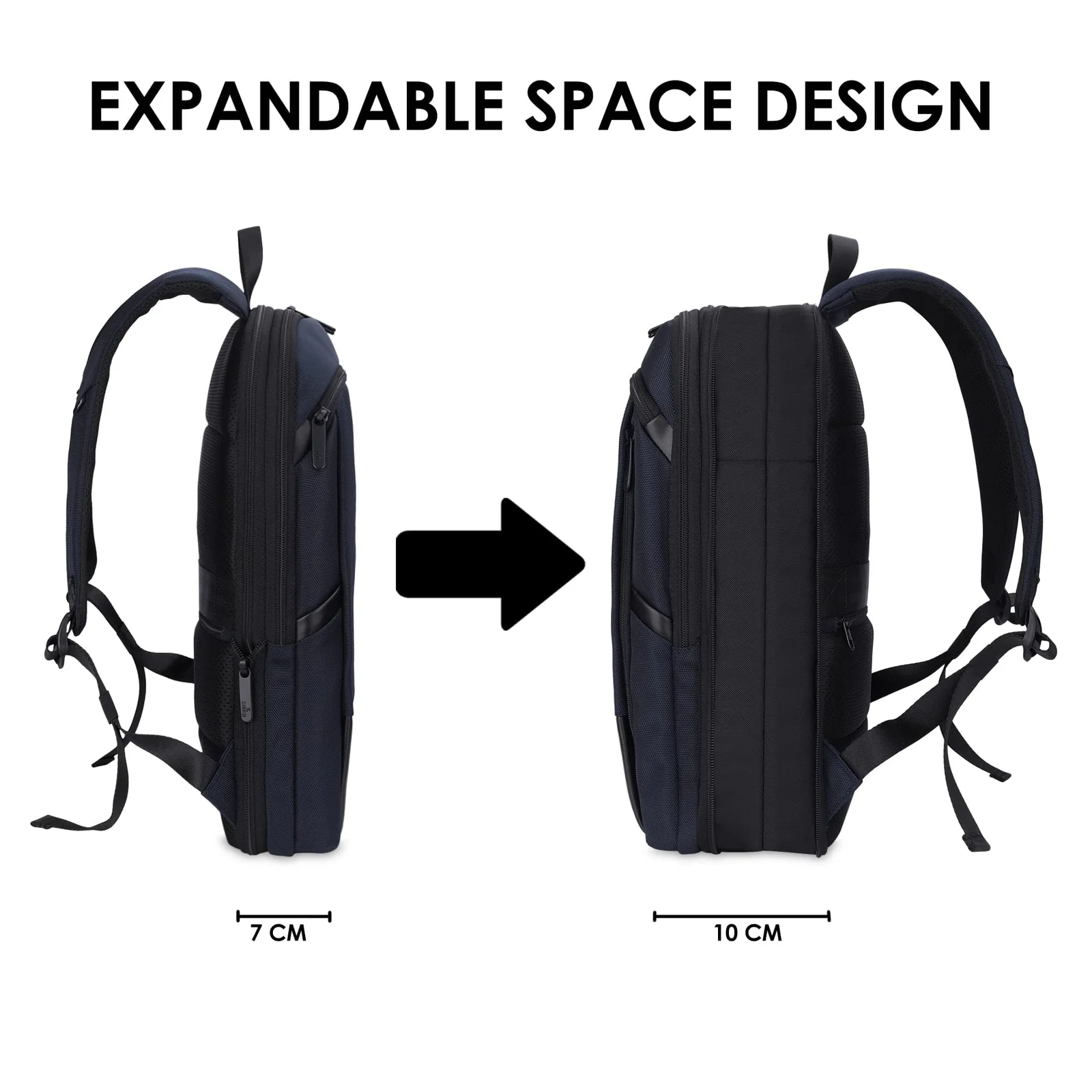 Mobigon Slim Laptop Backpack Fits For 15.6 Inch, Business Commuter backpack For Men Women, Waterproof Business Backpack Ideal for Working, Commuting, Fits For Daily, MacBooks, Surface Bag - Blue