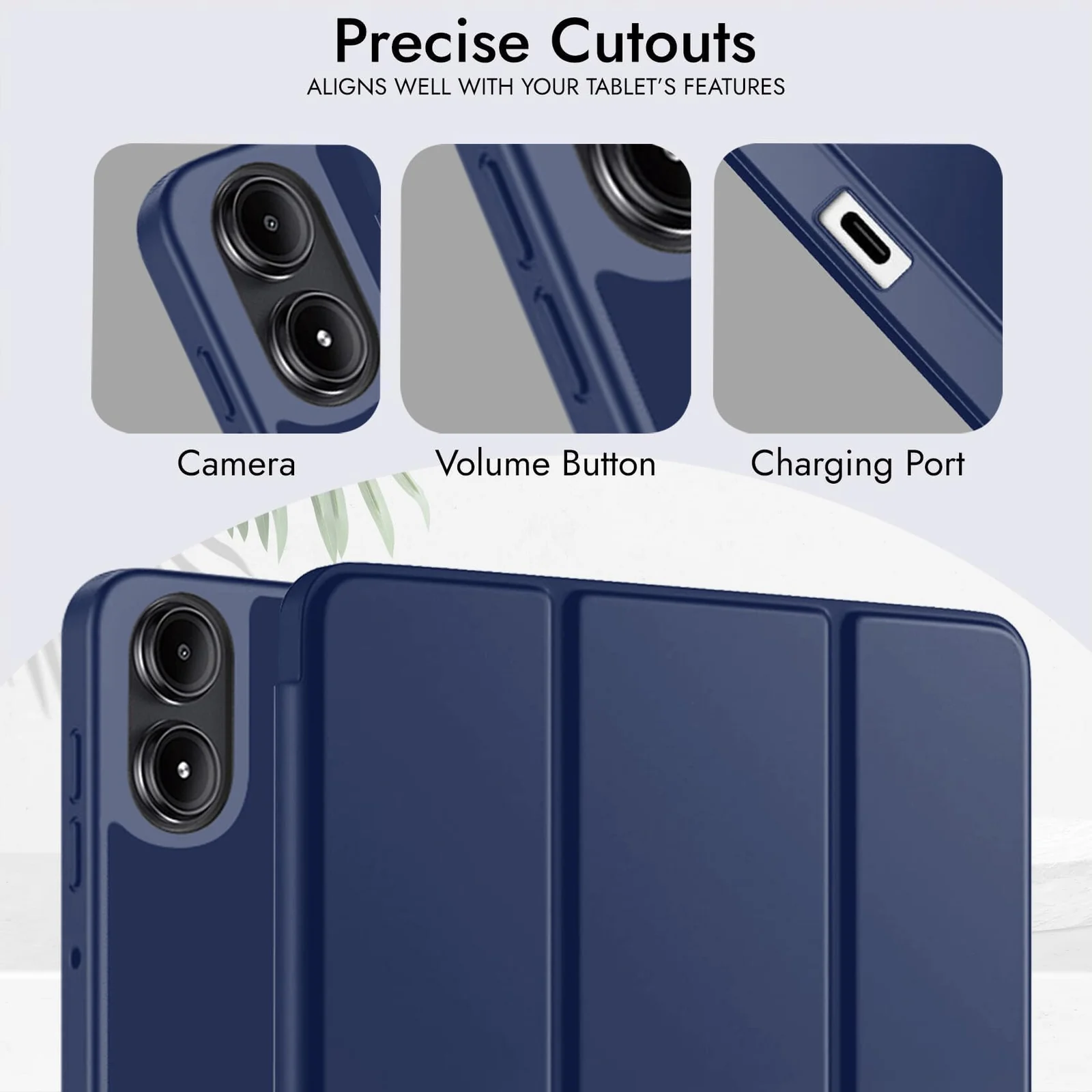 DL3 Mobilak Xiaomi Redmi Pad Pro 12.1 Inch 2024 Tablet Cover Case with Pencil Holder, Soft TPU Back Trifold Stand Protective Smart Cover Flip, Auto Wake&Sleep - Blue