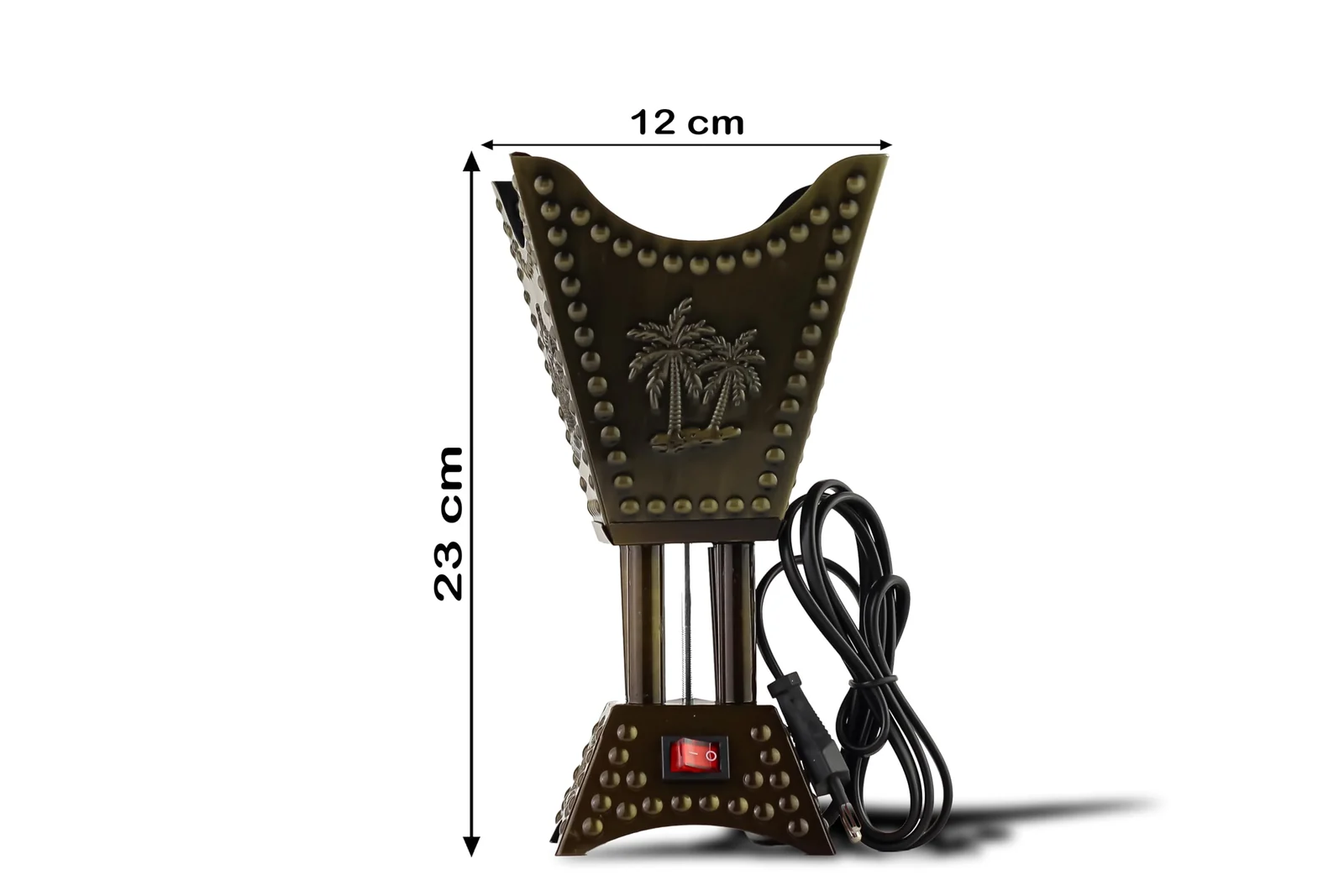 Mobigon Arabian Electric Incense Burners metal Vintage Arabic Burner, Middle Eastern Incense Holder- Electric Incense Burner Bakhoor Suitable For Arabian Oud, Home, Hotel Decor - W. Bronze