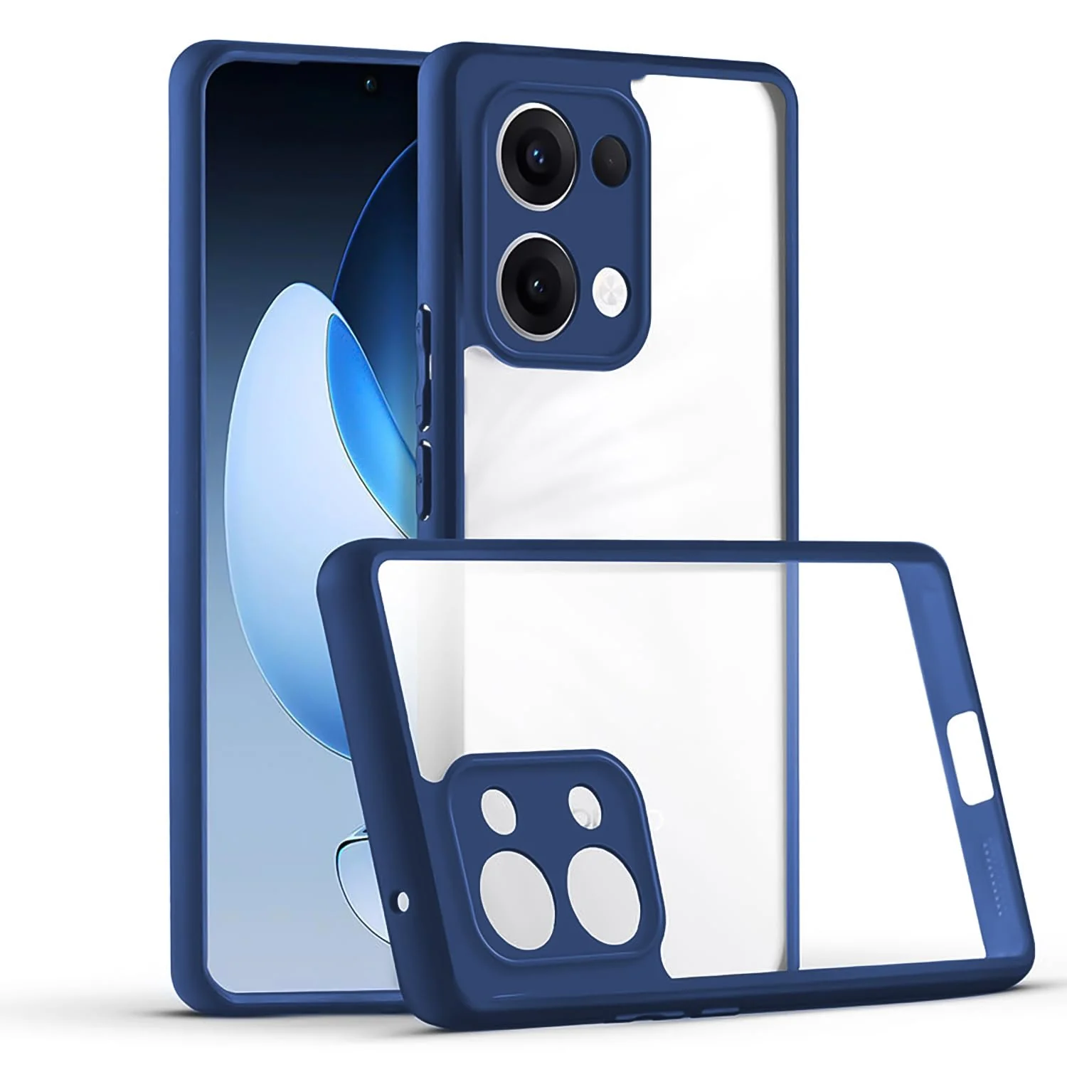 DL3 Mobilak Rugged Protective Case for OPPO Reno 13 5G / OPPO Reno13 5G, Camera protection, Shock-absorbing protection, Scratch-resistant surface - Blue