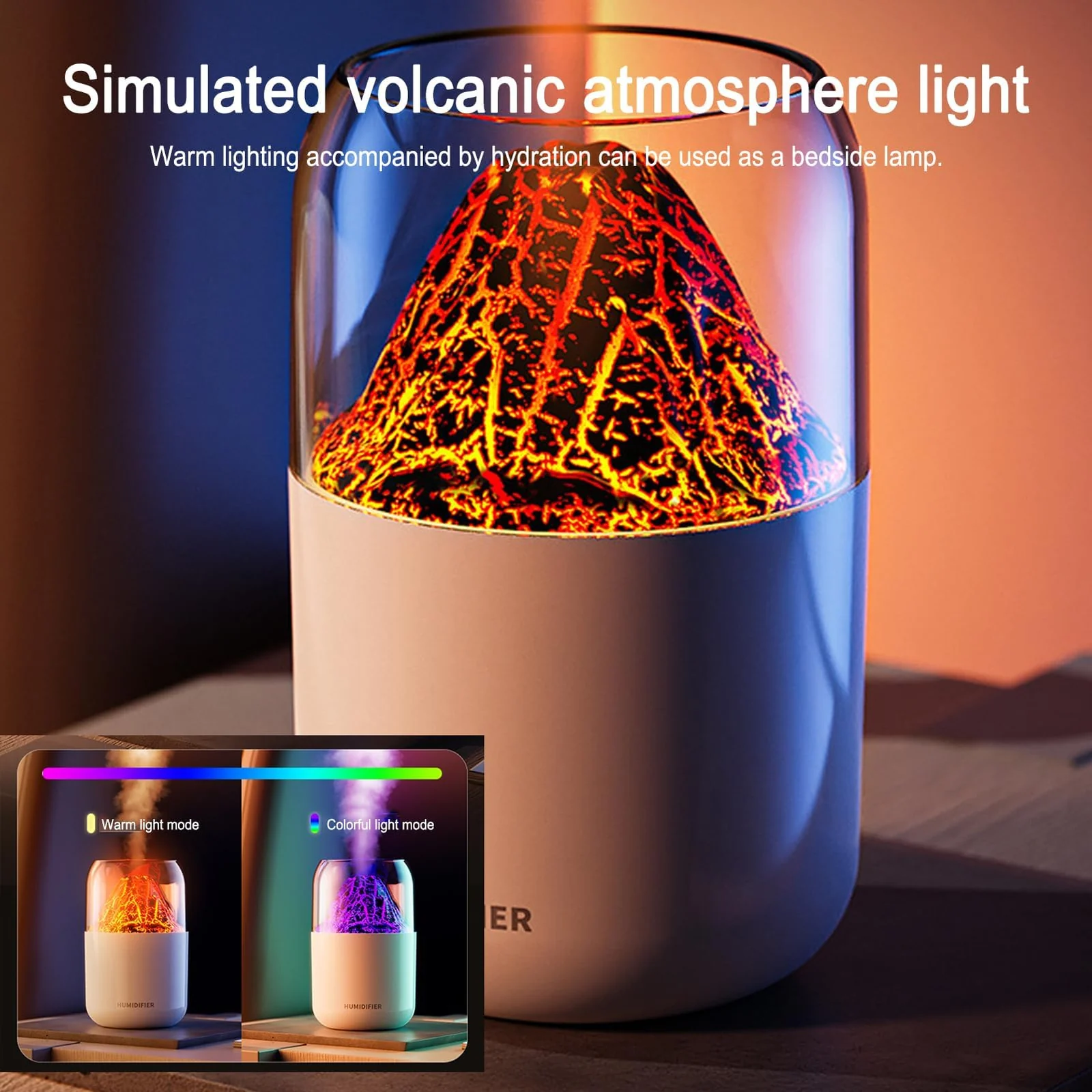 MOBIGON Volcano Mist 300 ml Aroma Diffuser and Humidifier, Black