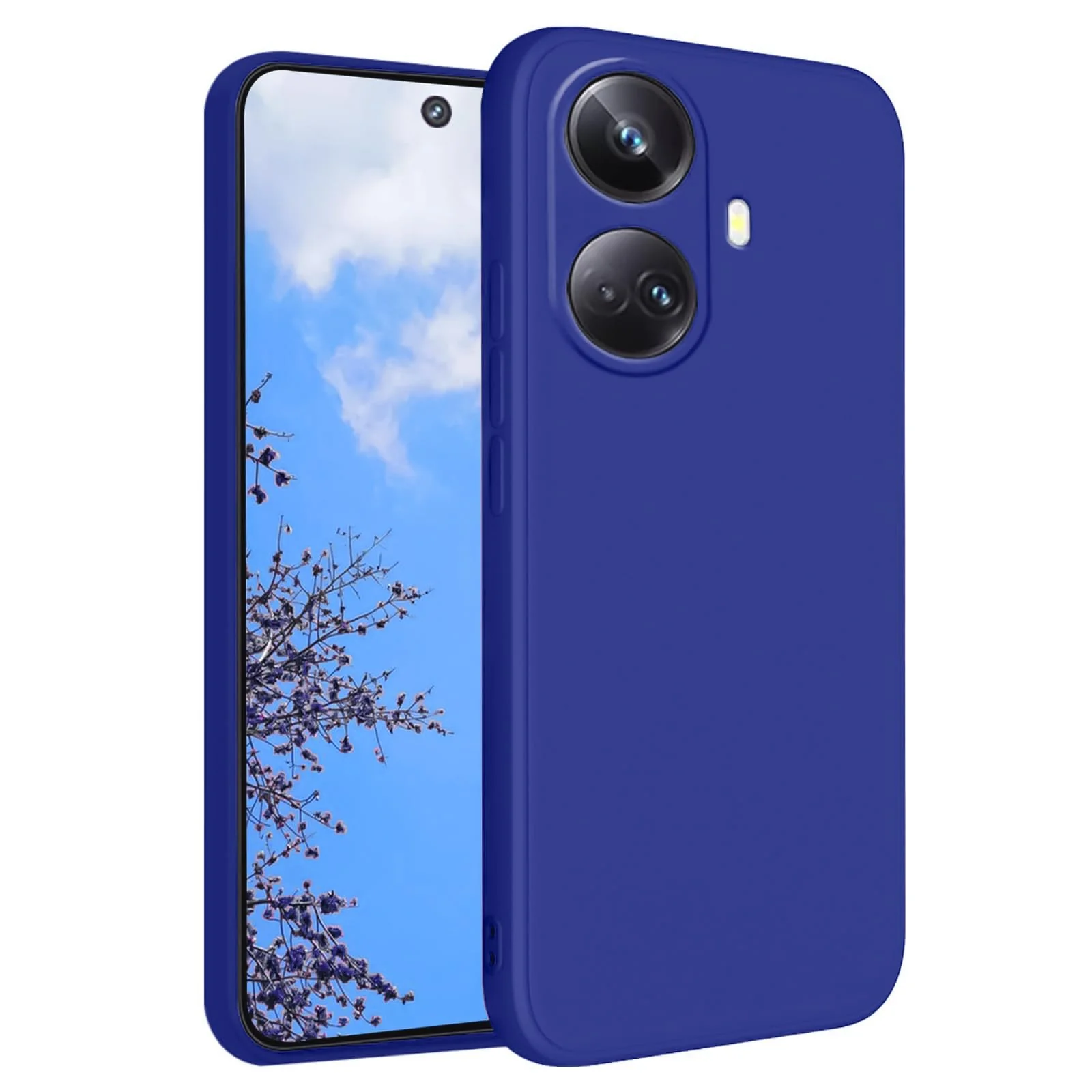 DL3 Mobilak Silicone Protective Case for realme 10 pro plus, Shock-absorbing protection, Scratch-resistant surface, Soft microfiber lining - Pepsi