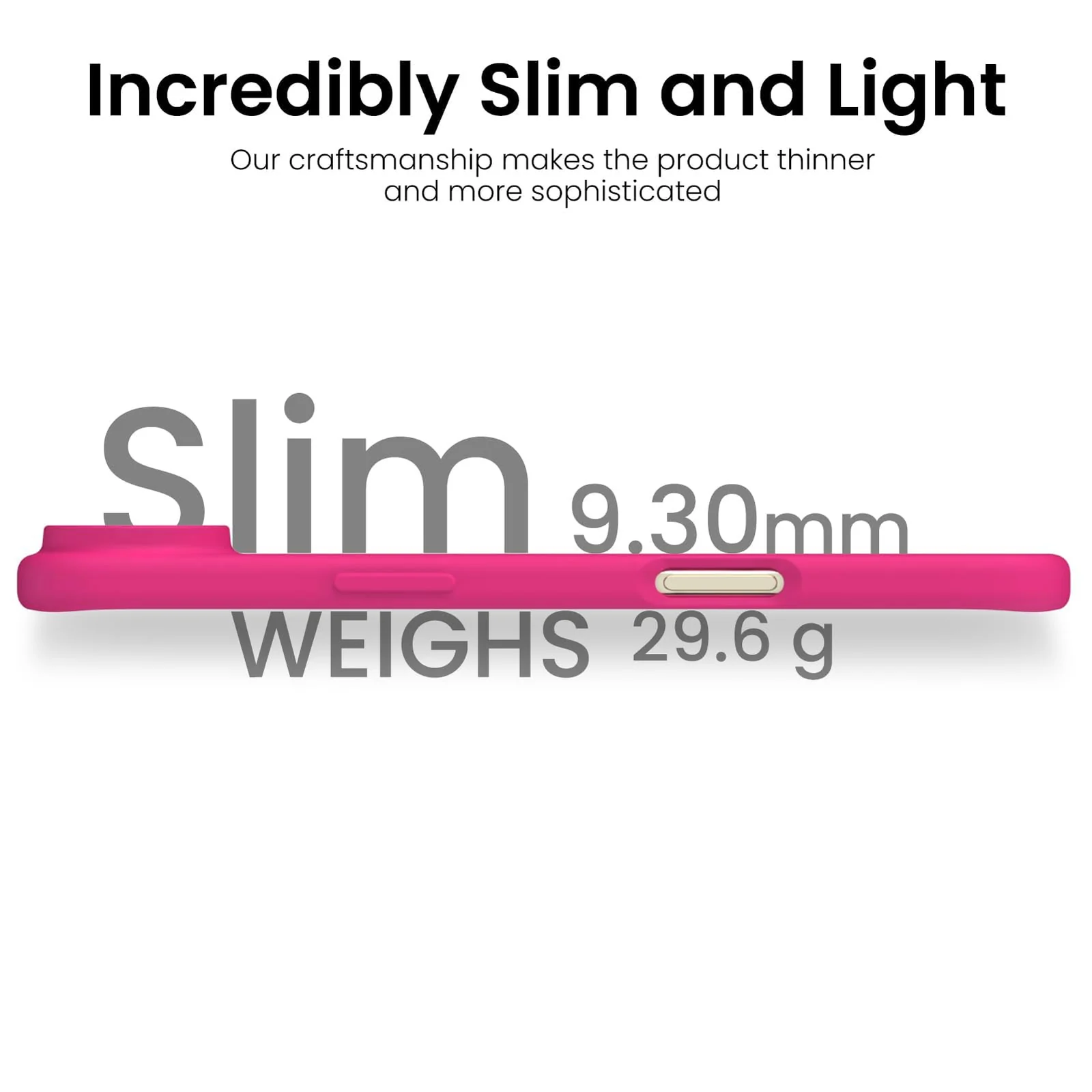 DL3 Mobilak Liquid Silicone Protective Case for iPhone 17 Air 6.5-Inch with Microfiber Lining and Shockproof Design - Fuchsia