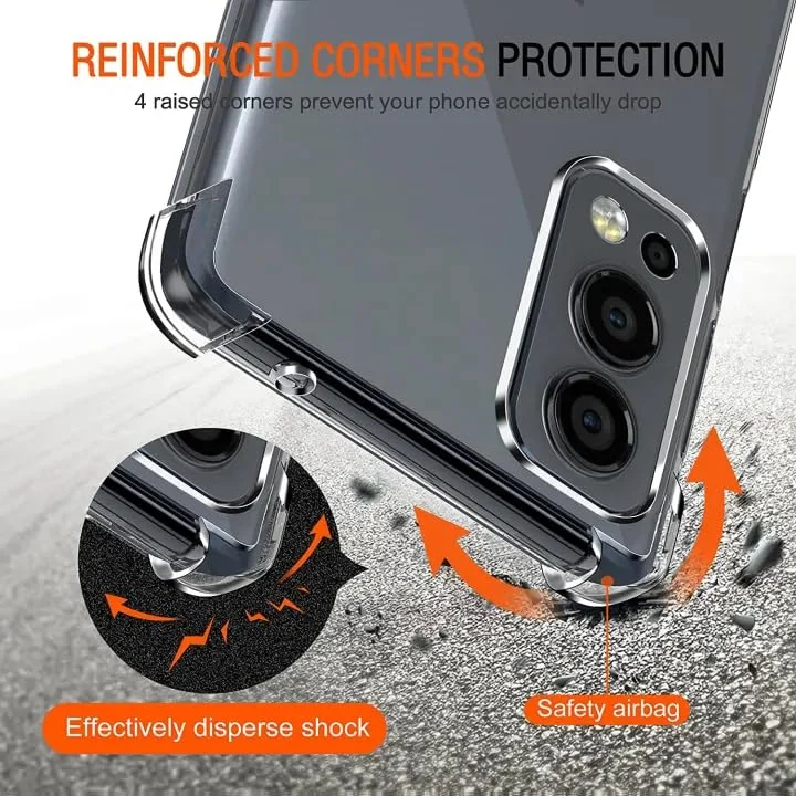 DL3 Mobilak Case Compatible with OnePlus Nord 2 5G, Cover SiliconeTransparent TPU Gorilla Anti-shock Protector Camera Shockproof Corners - Clear