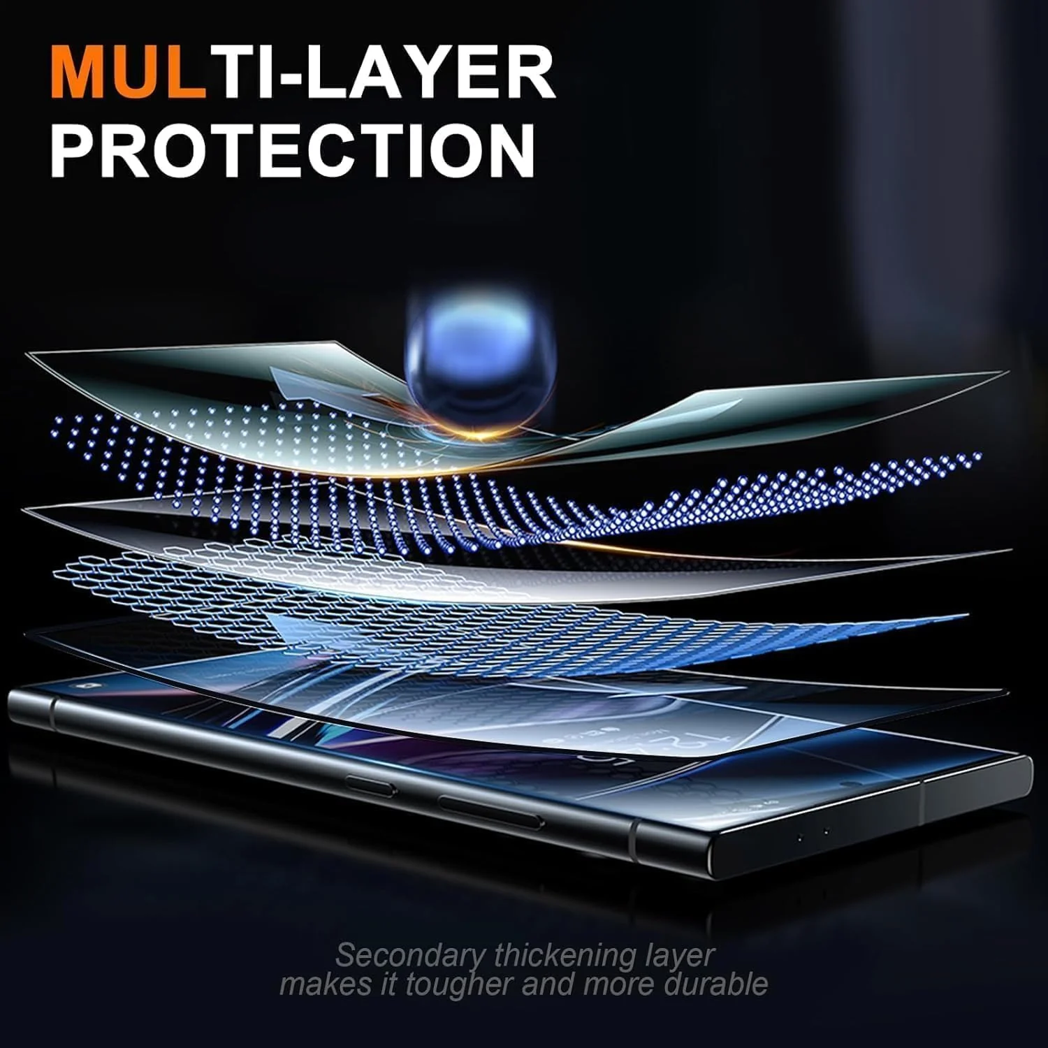 DL3 Mobilak Li-to Screen Protector for Samsung Galaxy S26 Ultra 5G, Tempered Glass Screen Saver Premium HD Protective, Scratch Resistant, NO-Bubble, 9H Hardness, Full Coverage Film - Clear