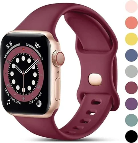 38MM/40MM/41MM — DL3 Mobilak Bands Compatible with Apple Watch Ultra 49mm 45mm 44mm 42mm 41mm 40mm 38mm, Replacement Soft Silicone Strap for iWatch Ultra/Ultra 2 Series 9/8/7/6/5/4/3/2/1 SE (38MM/40MM/41MM)