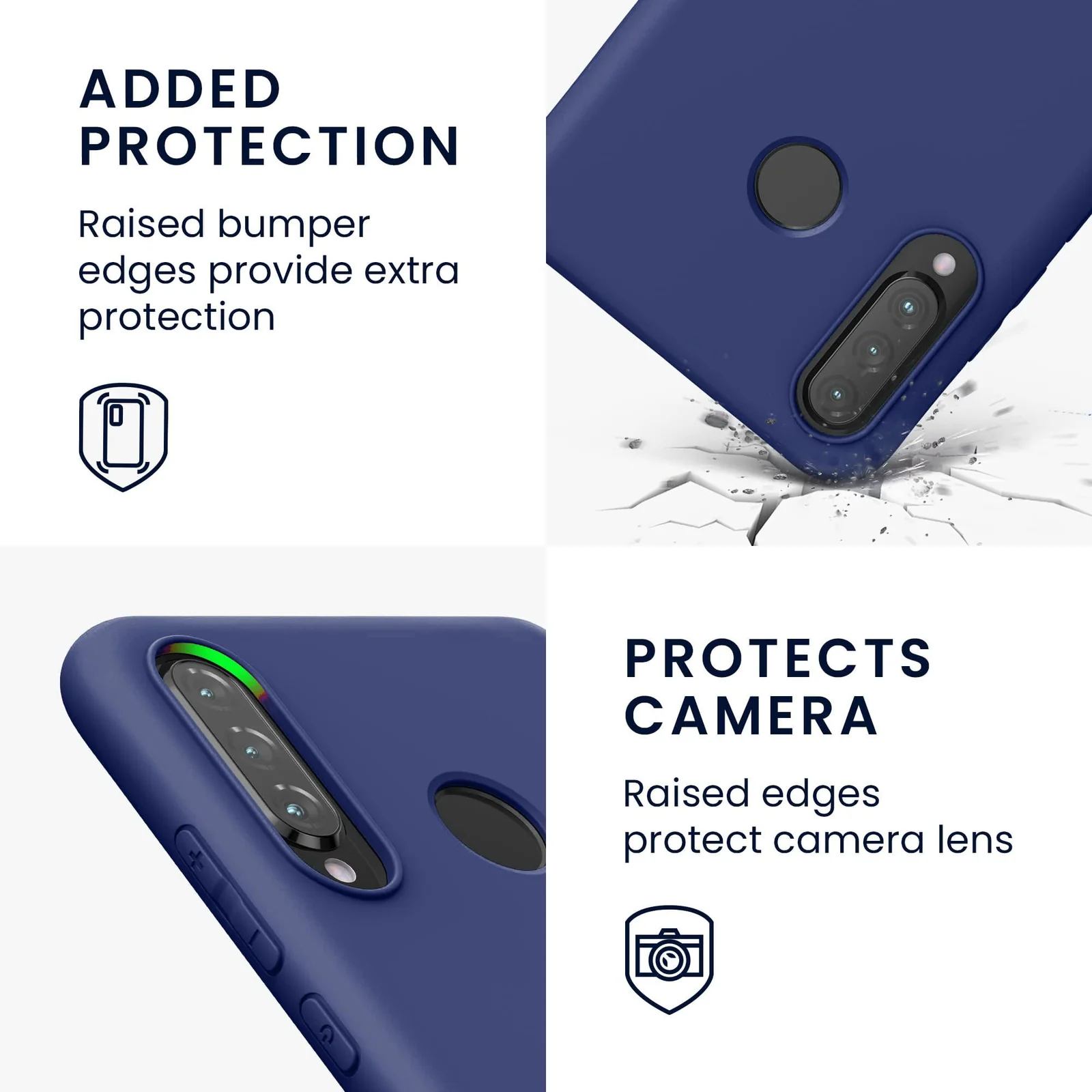 DL3 Mobilak Silicone Protective Case for Huawei Y9S / Honor 9X Pro / P Smart Pro 2019, Shock-absorbing protection, Scratch-resistant surface, Soft microfiber lining - Blue 2