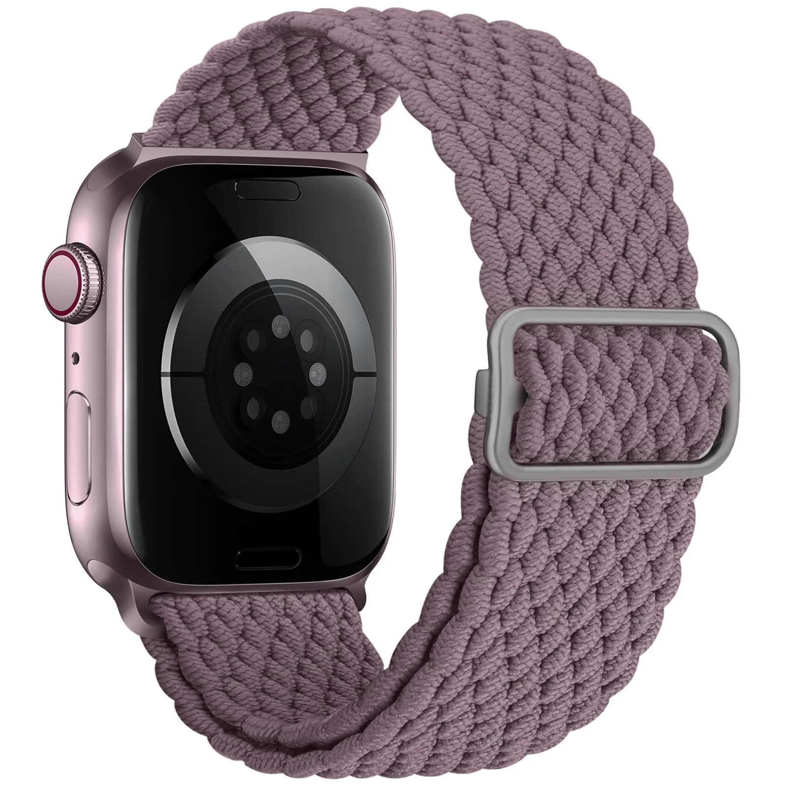 DL3 Mobilak Stretchy Nylon Solo Loop Strap Compatible with Apple Watch Band 49mm 45mm 46mm 44mm 42mm for Women Men, Sport Breathable Braided Wristband for iWatch Series 11 10 9 8 7 6 5 4 SE Ultra 3 2 1 - Smoke Violet