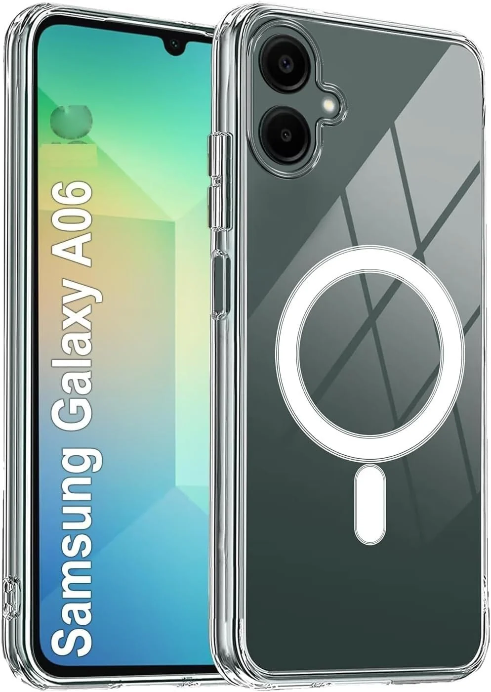 DL3 Mobilak for Samsung Galaxy A06 Case [Compatible with MagSafe] [Strong Magnet] [Non-Yellowing] Magnetic Slim Thin Bumper Phone Cover, Lightweight, and Durable - Clear