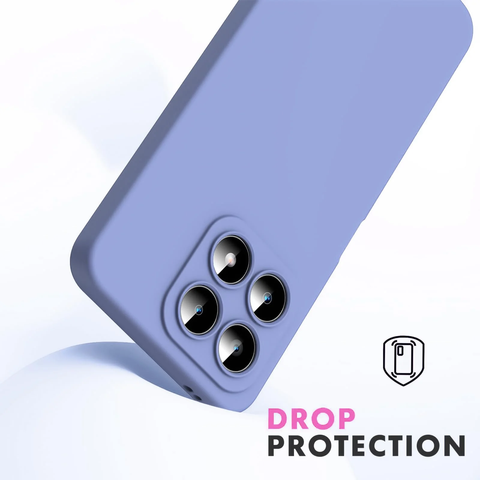 DL3 Mobilak Liquid Silicone Protective Case with Soft Microfiber Lining with Full Camera Protection for Honor X8A - Baby Blue