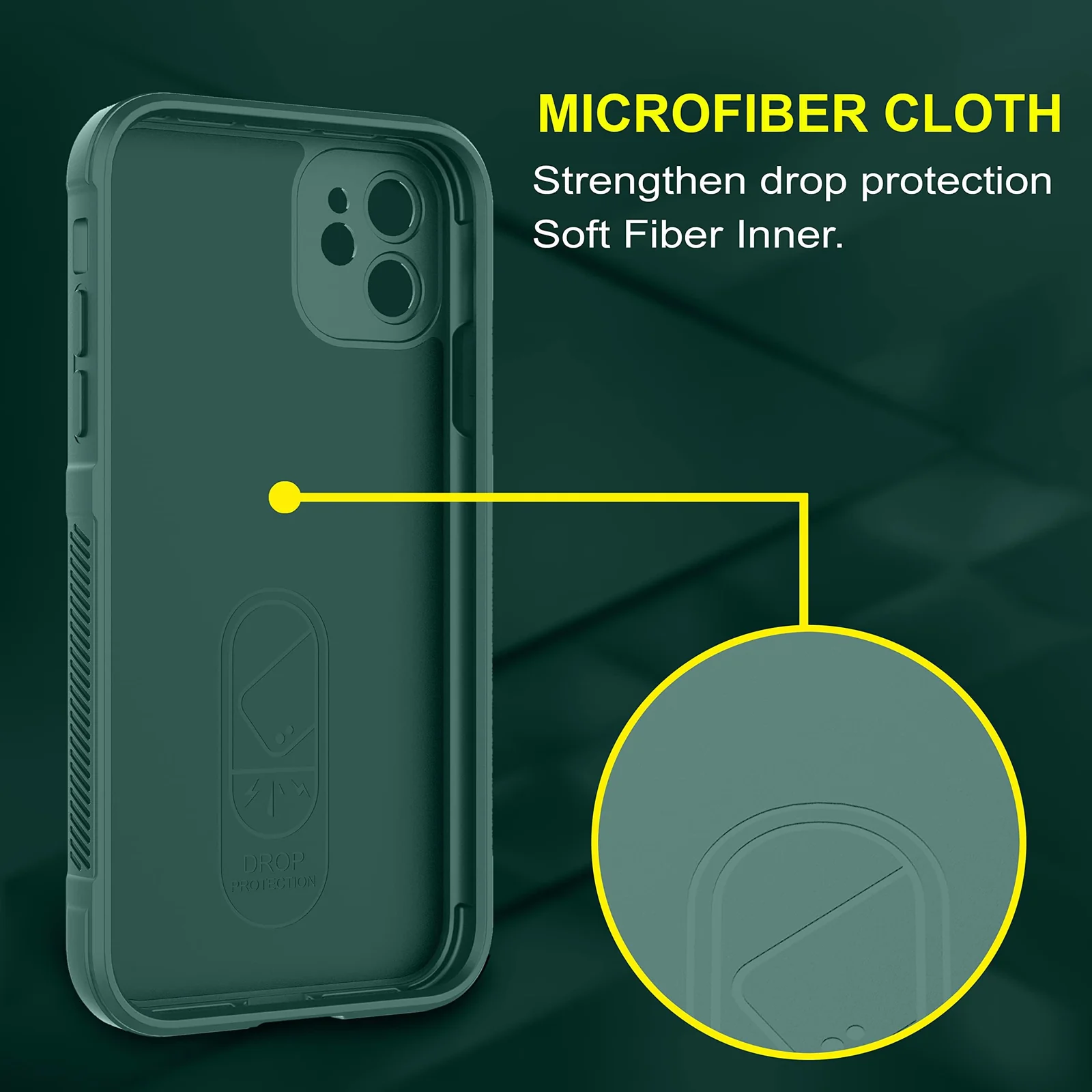 DL3 Mobilak Rugged Protective Case for Apple iPhone 11, Camera protection, Shock-absorbing protection, Non-slip grip - Green