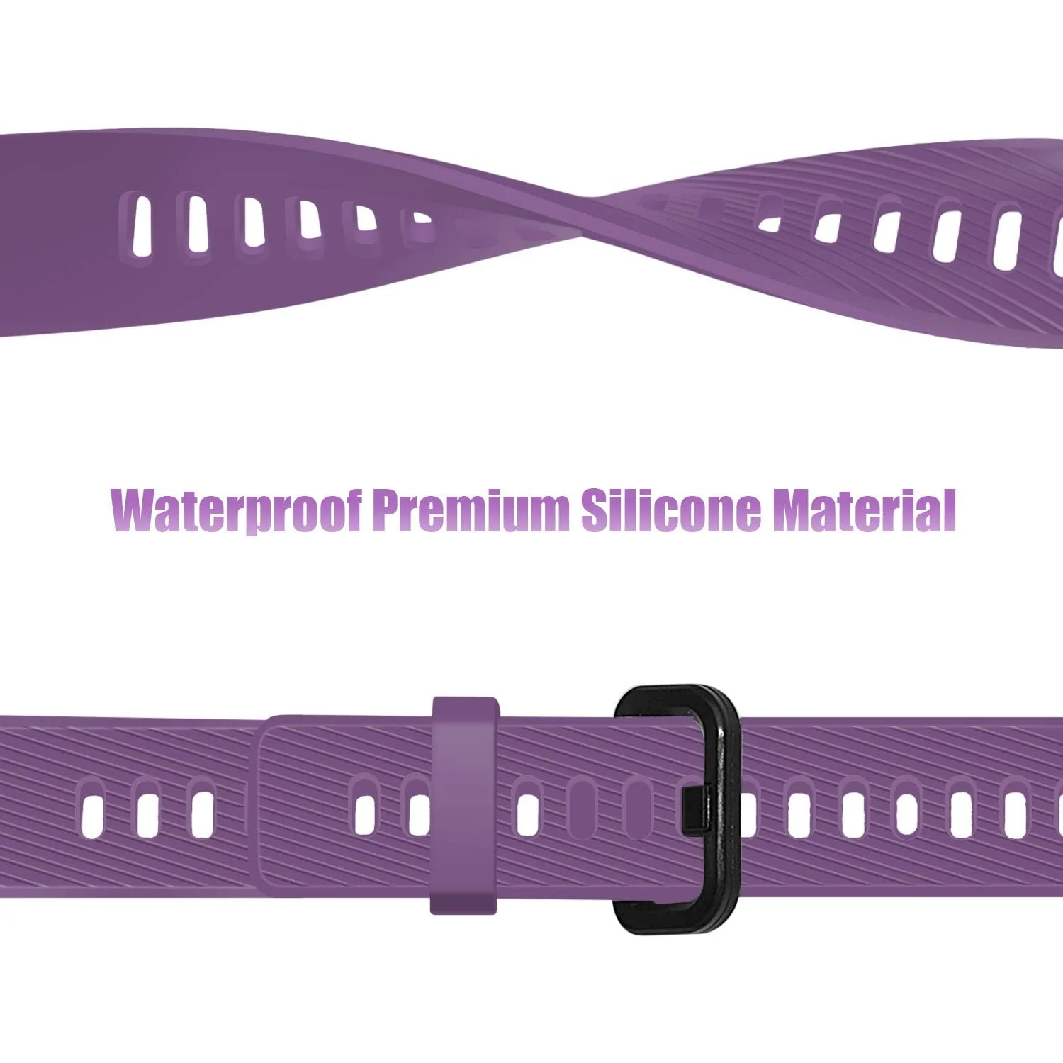DL3 Mobilak Strap Compatible with Huawei Band 4 Pro/Huawei Band 3 Pro/Huawei Band 3, Soft Silicone Sports Bracelet for Huawei Band 4 Pro/Band 3 Pro/Band3 - Purple