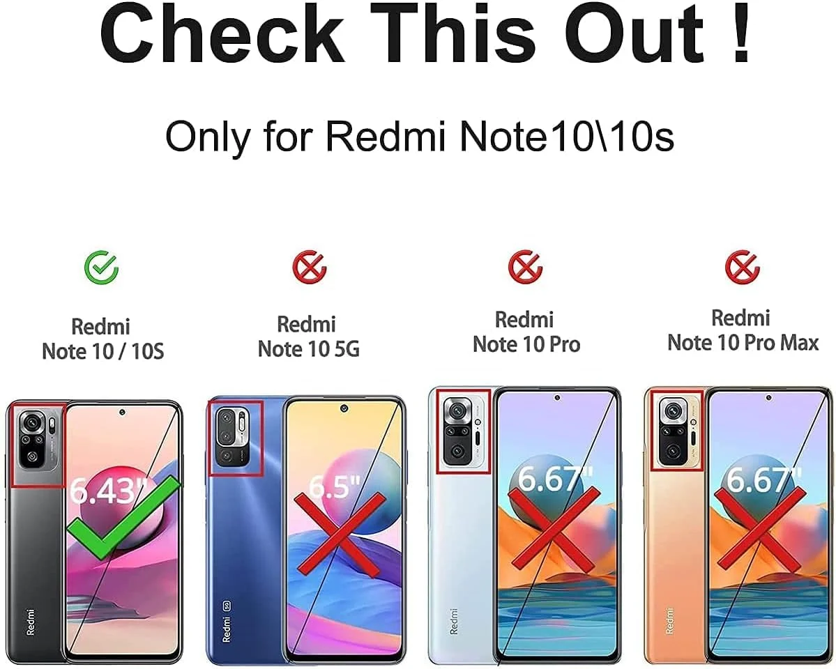 DL3 Mobilak Case Compatible with Xiaomi Redmi Note 10S Case Crystal Soft TPU Gel Case Flexible Silicone Anti-Scratch Camera Protection TPU Cover - Clear