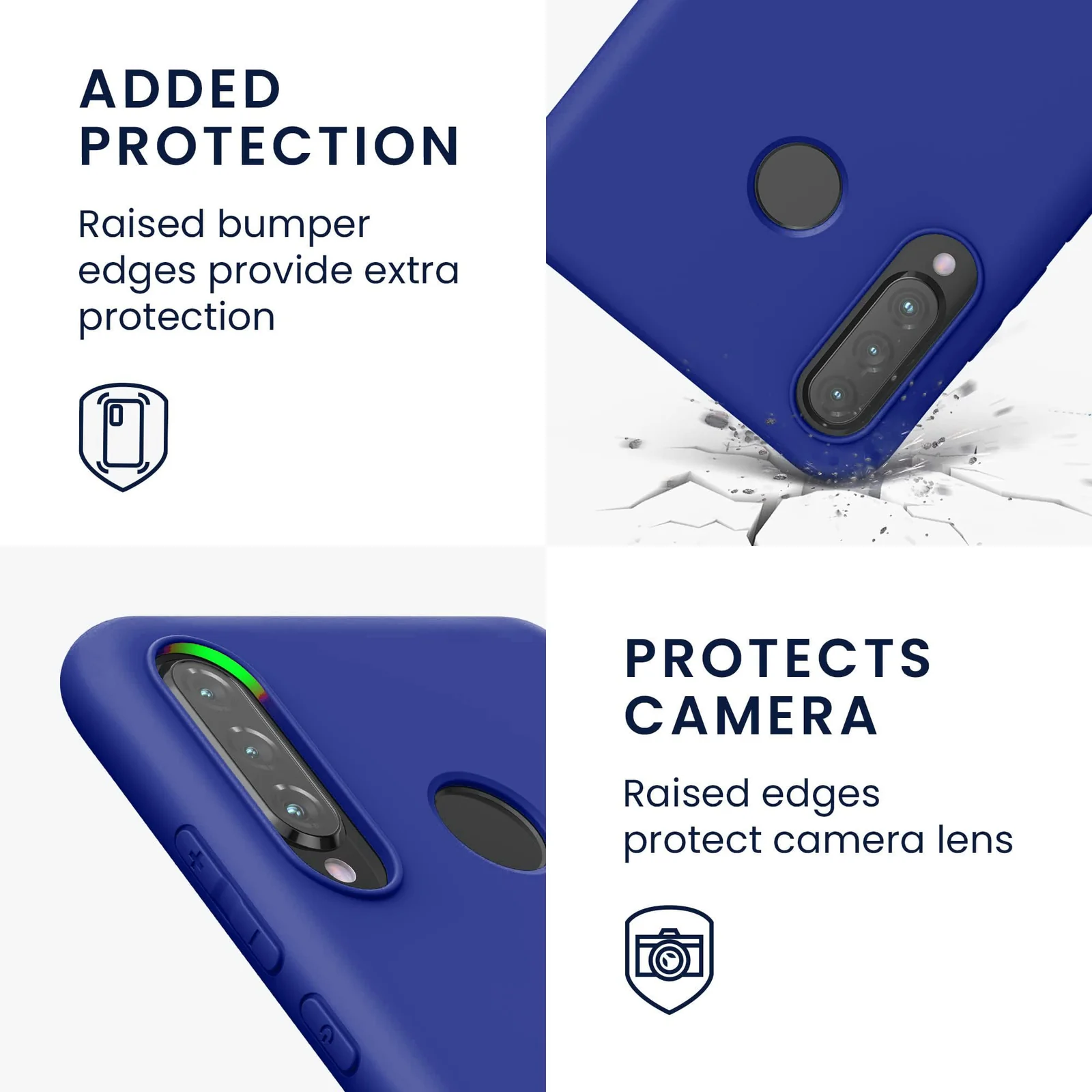 DL3 Mobilak Silicone Protective Case for Huawei Y9S / Honor 9X Pro / P Smart Pro 2019, Shock-absorbing protection, Scratch-resistant surface, Soft microfiber lining - Pepsi
