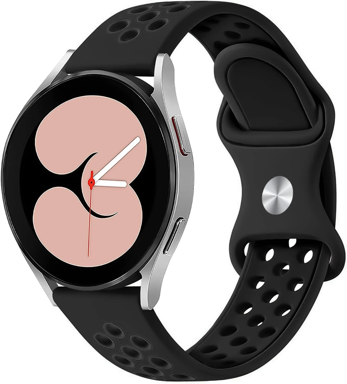 DL3 Mobilak Silicone Sport Bands 22MM Strap For Samsung galaxy watch3 45mm /galaxy 46mm/Gear S3/Huawei watch GT3 46MM/GT2E/GT2 Pro/GT GT2 46MM/Honor Magic Watch2 46mm/Amazfit GTR 4,3 ( & ) - Black & Black