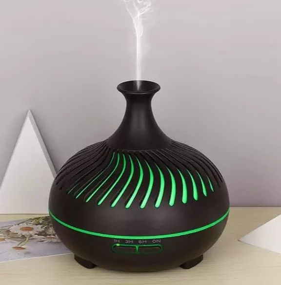 Mobigon Essential Oil Diffuser, Aromatherapy Diffuser 500ml with Remote Control, 4 Timer & Auto-Off Safety Switch, 7 Color LED Lights Mode, 10 Hours Quiet Humidifier for Bedroom - C.Dark Woody