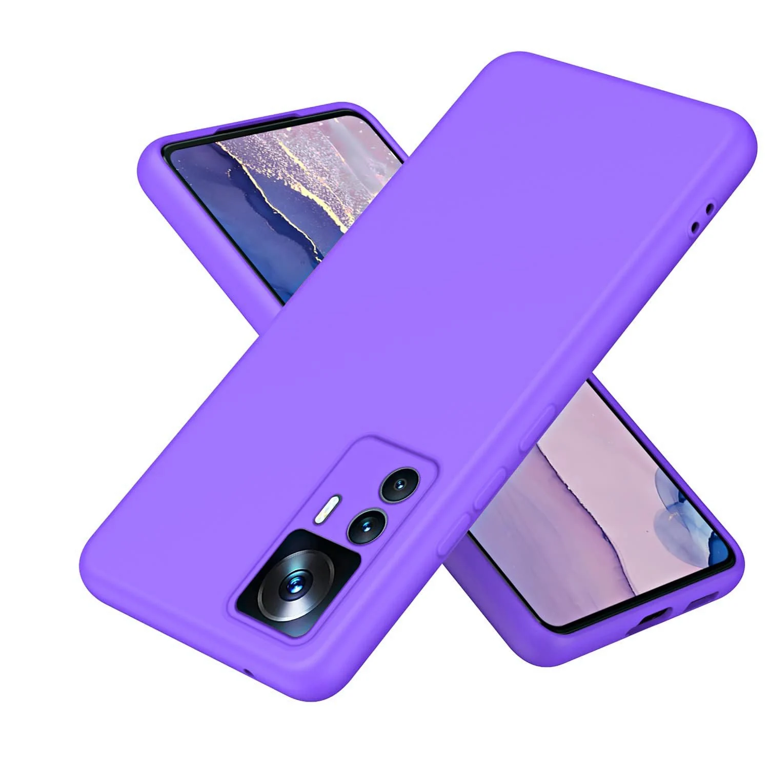 Dl3 Mobilak Xiaomi 12T/12T Pro/Redmi K50 Ultra Case, Soft Flexible Liquid Silicone Gel Rubber Bumper Cover, Full Body Shockproof Protective Phone Case (Mint Green)