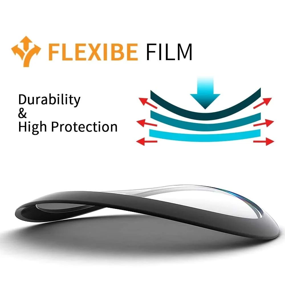 DL3 Mobilak Screen Protector For Samsung Galaxy Watch 3 (45mm), 3D Curved Soft Edge Protective Film [Anti-Scratch] [Bubble Free] [Ultra Shatterproof] [High Sensitive] (Not Glass) - Black