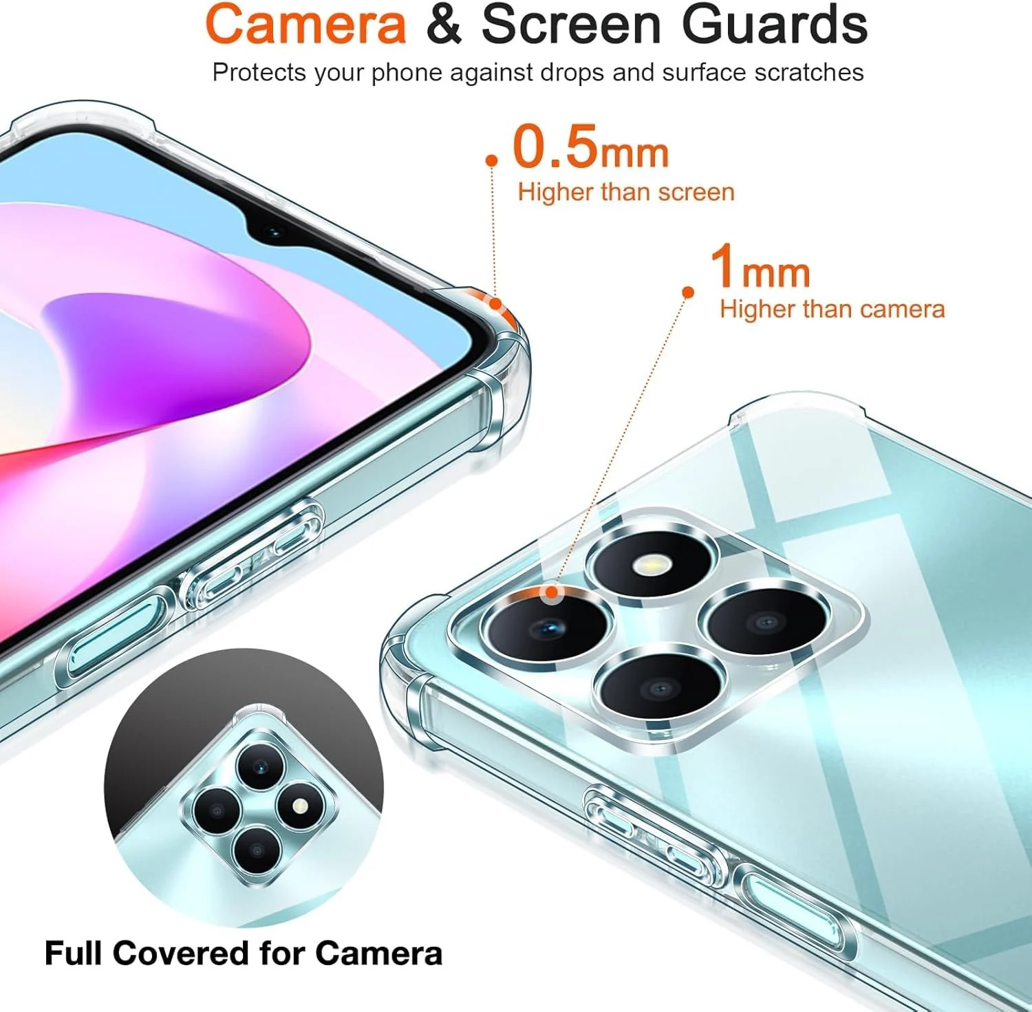 DL3 Mobilak Clear TPU Case for Honor X6a, Camera protection, Shock-absorbing protection, Scratch-resistant surface - Clear